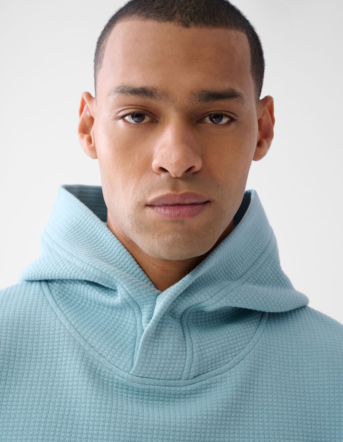 Jacquard Hoodie Lichtblauw SHOEBY MEN