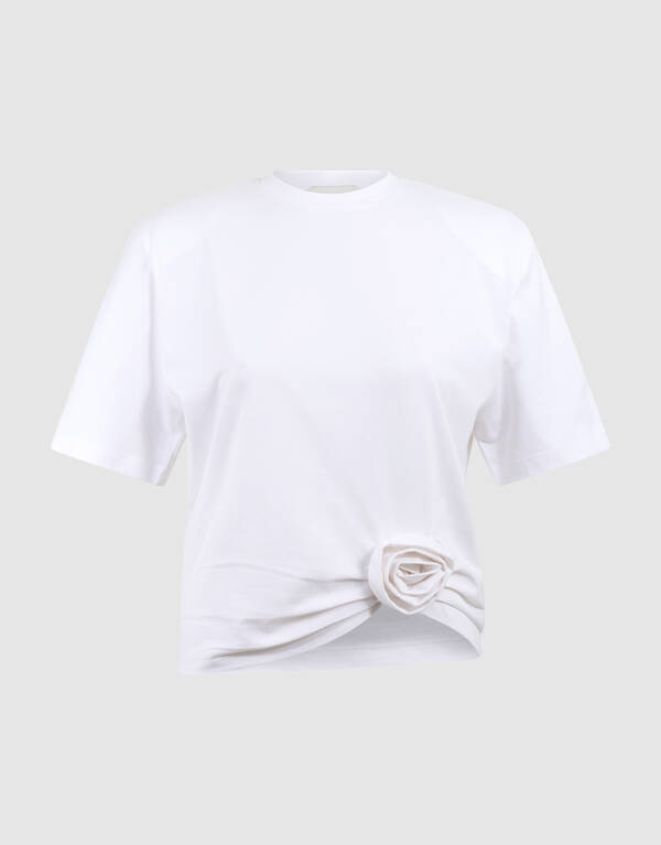 Flower T-shirt Wit SHOEBY WOMEN