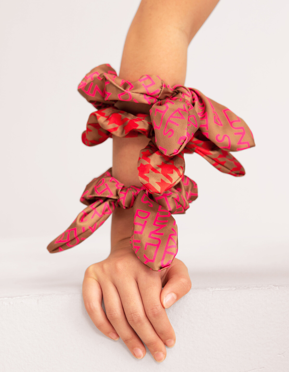 Text Bow Scrunchie