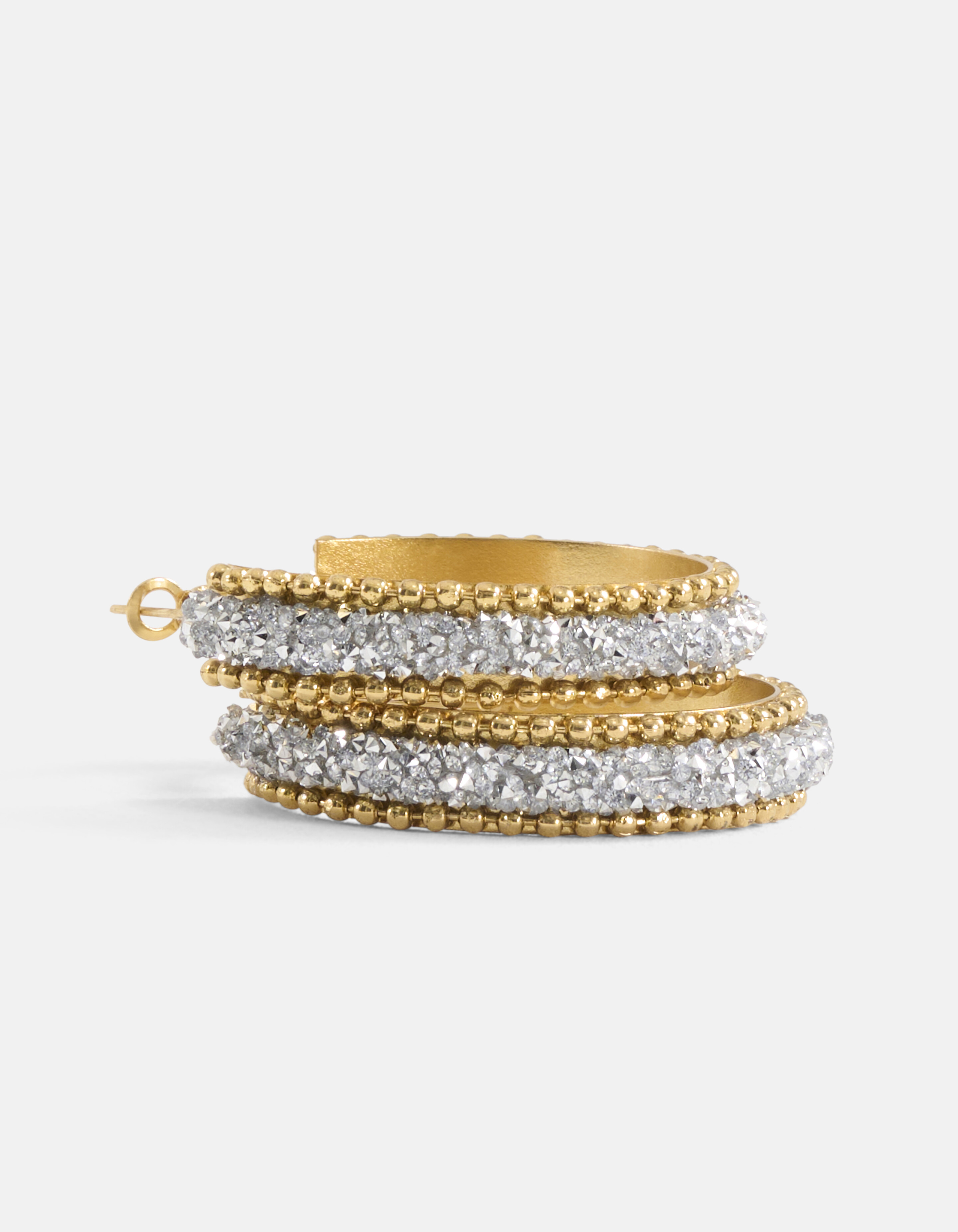 Strass Hoops Oorbellen Goud SHOEBY ACCESSOIRES