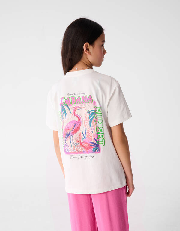 Cabana Artwork T-shirt Wit SHOEBY GIRLS