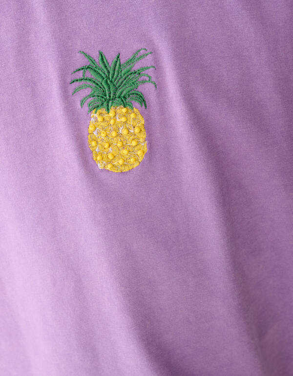 Washed Pineapple Artwork T-shirt Paars SHOEBY GIRLS