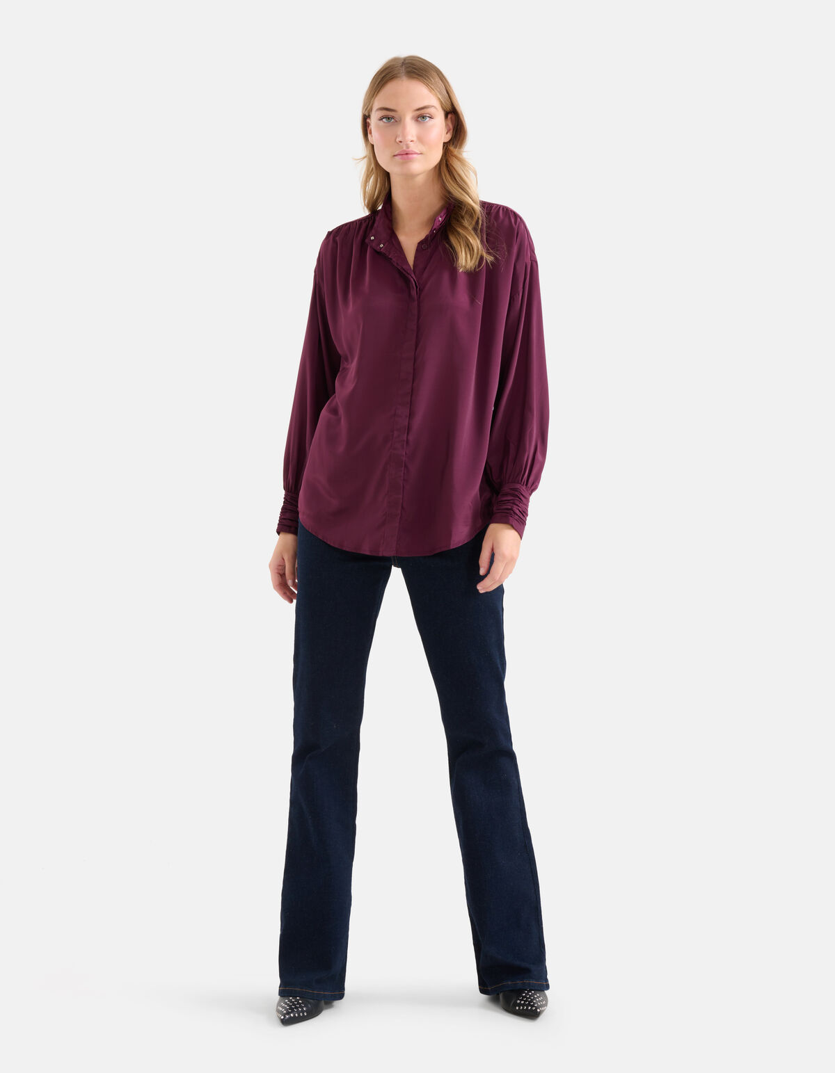 Satijnen Blouse Bordeaux SHOEBY WOMEN