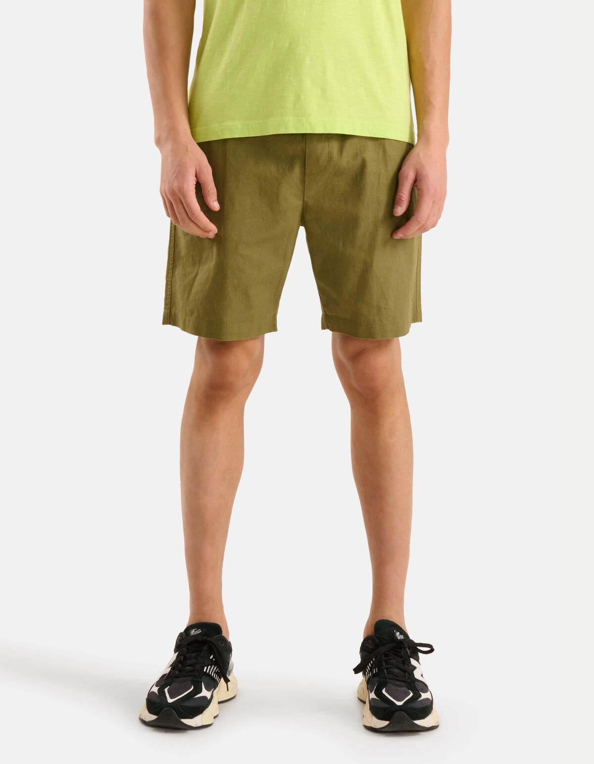 Linnen Short Donkergroen SHOEBY MEN