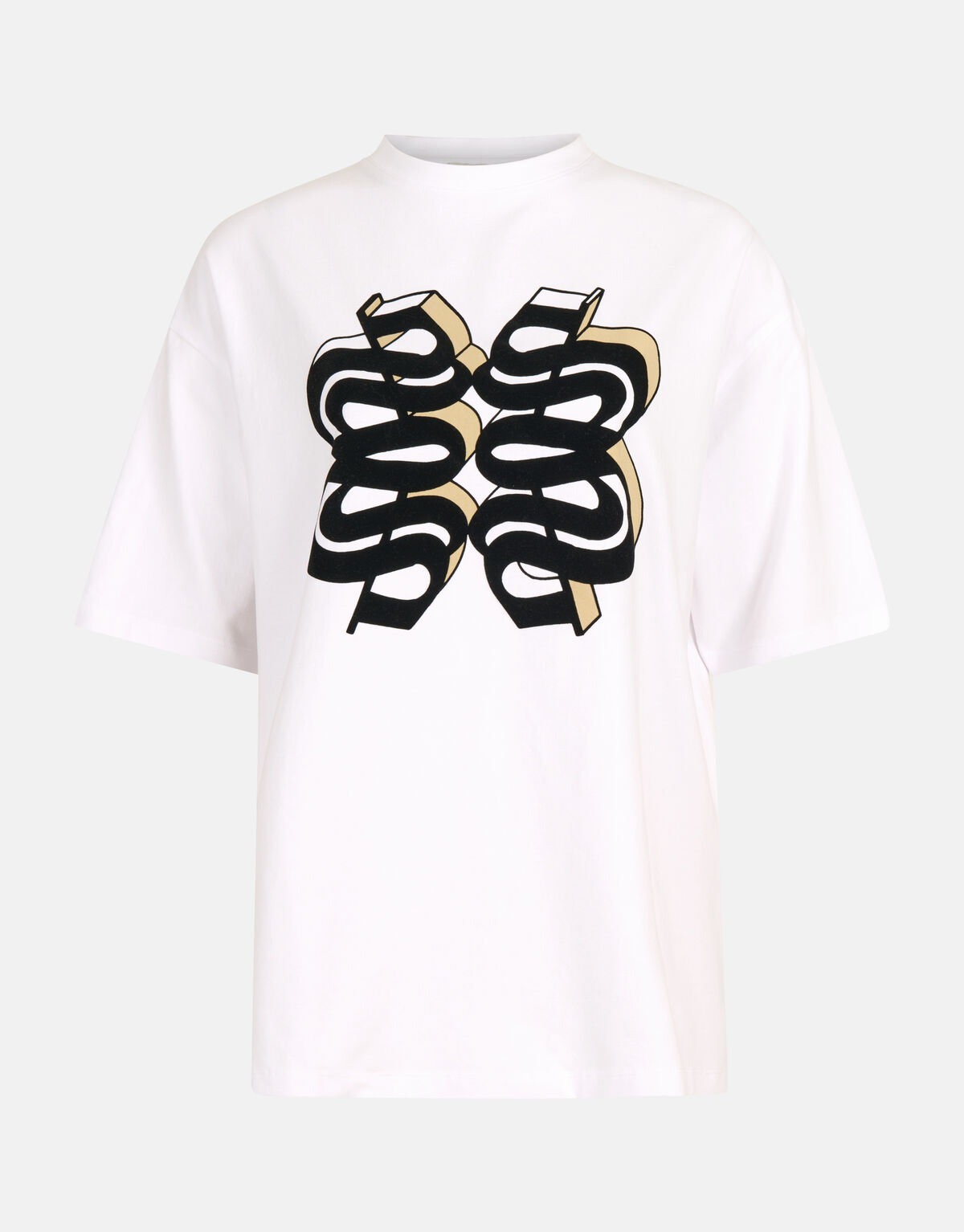 Velvet Artwork T-shirt Wit SHOEBY WOMEN