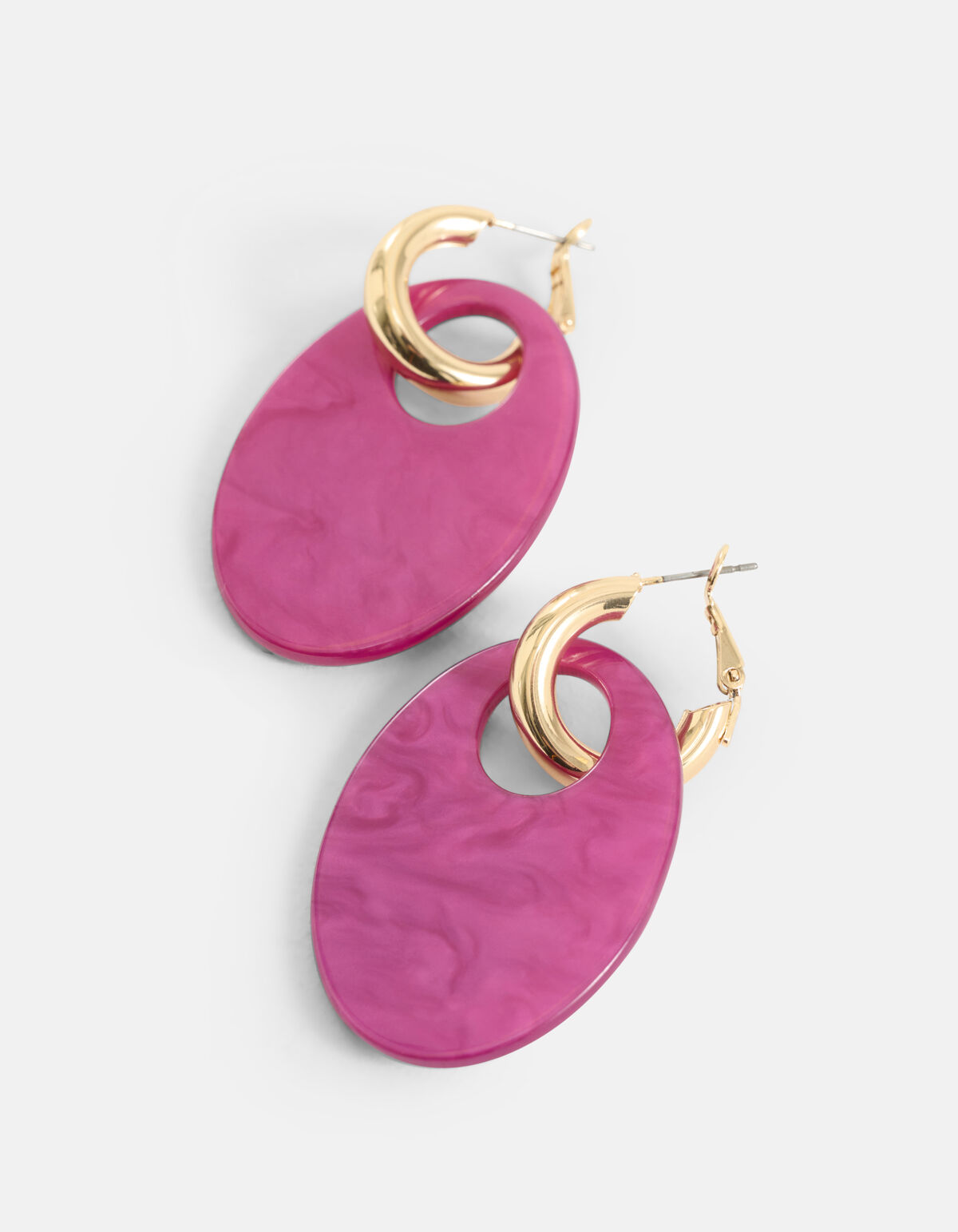 Ovale Oorbellen Roze SHOEBY ACCESSOIRES