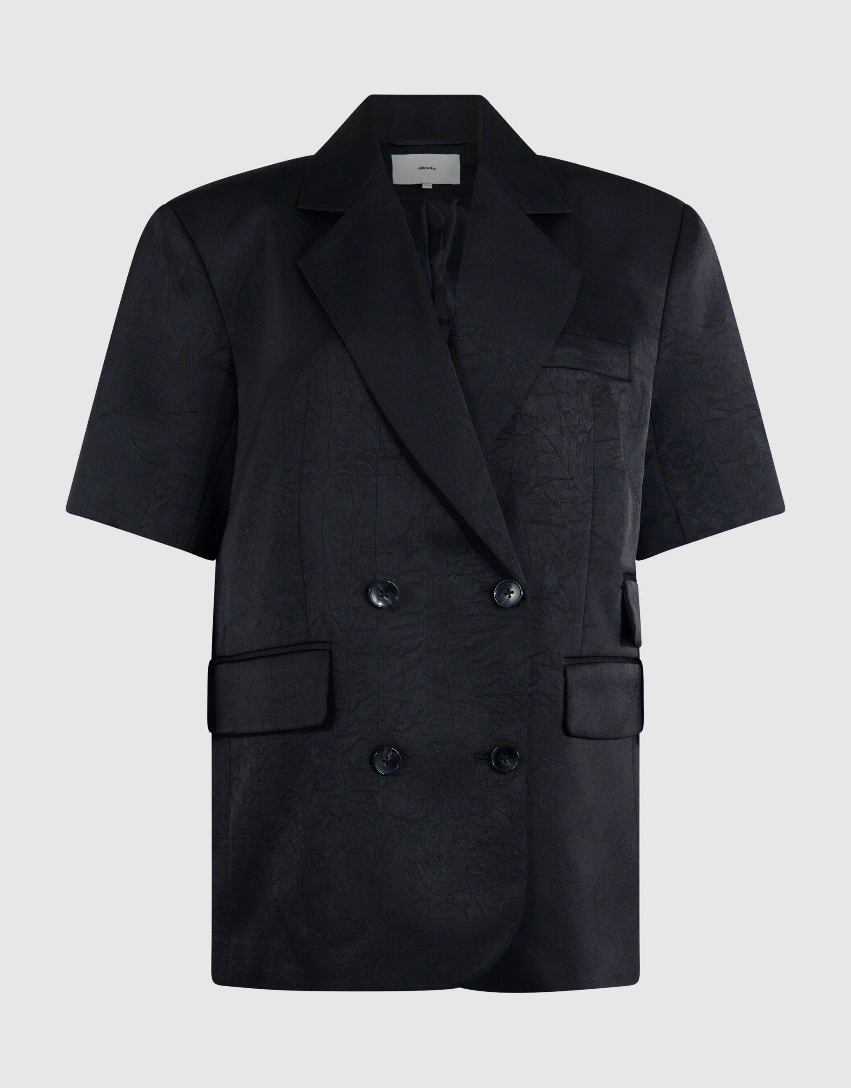 Short Sleeve Blazer Zwart SHOEBY WOMEN