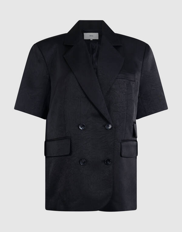 Short Sleeve Blazer Zwart SHOEBY WOMEN