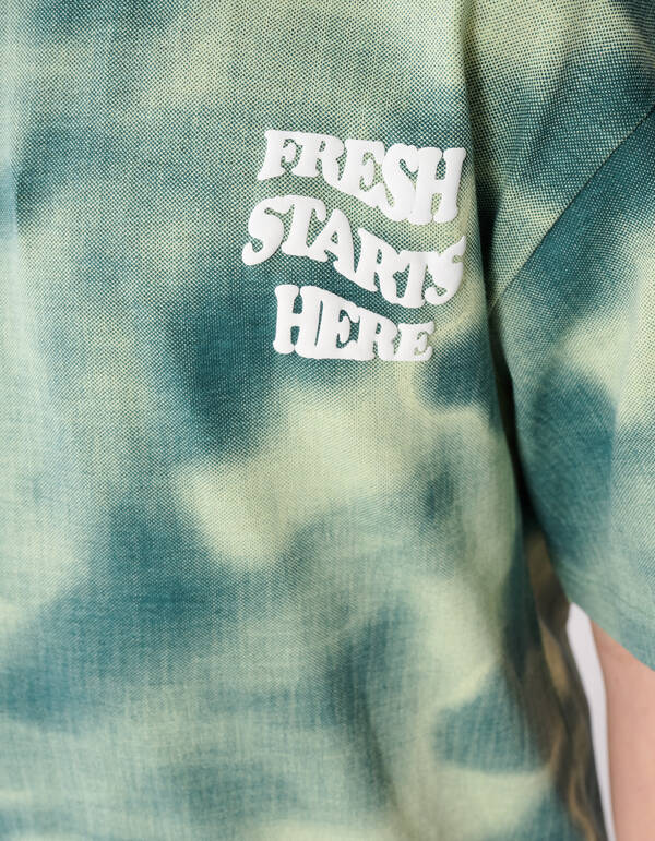 Printed Relaxed T-shirt Groen SHOEBY BOYS