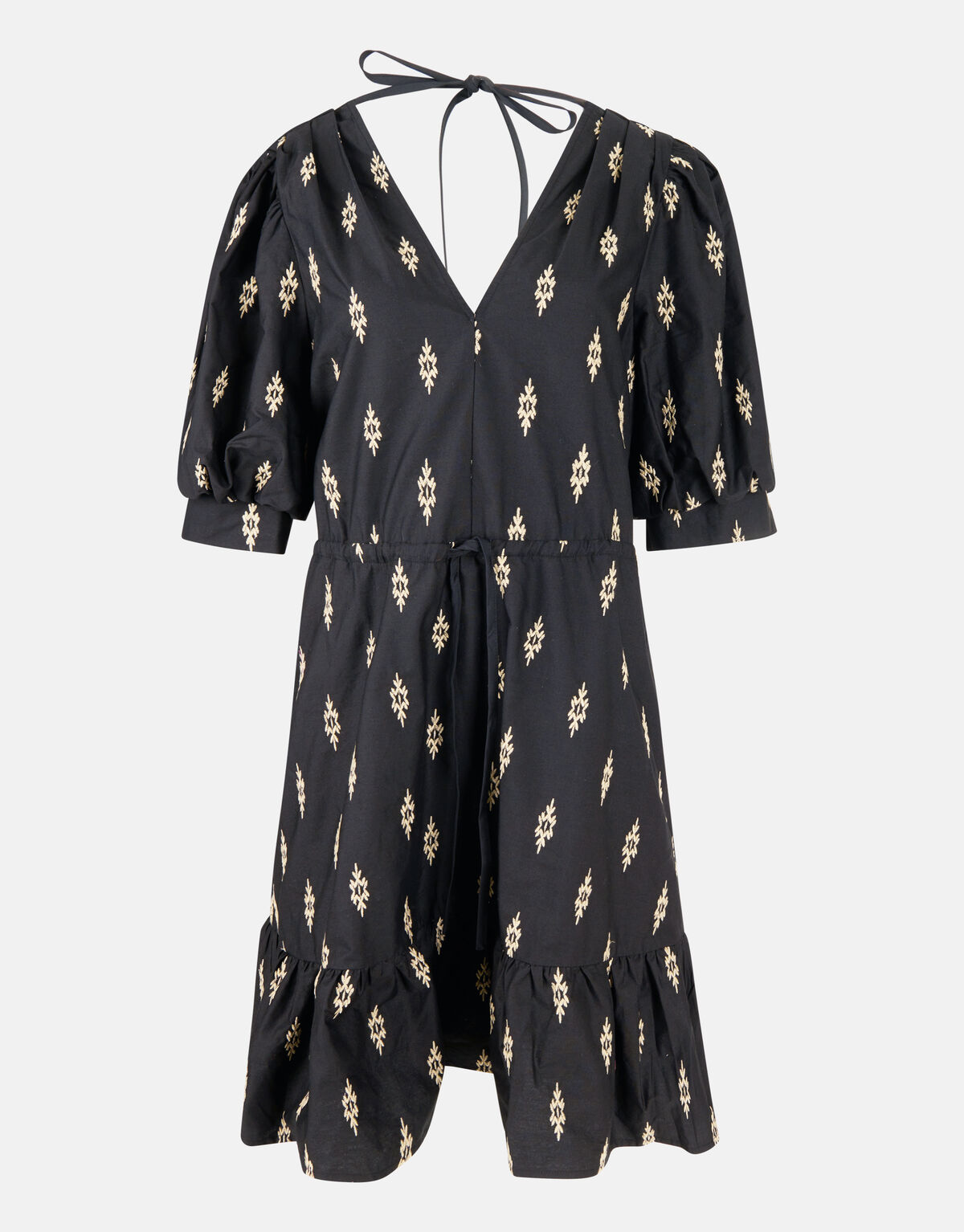 Poplin Embroidery Jurk Zwart SHOEBY WOMEN