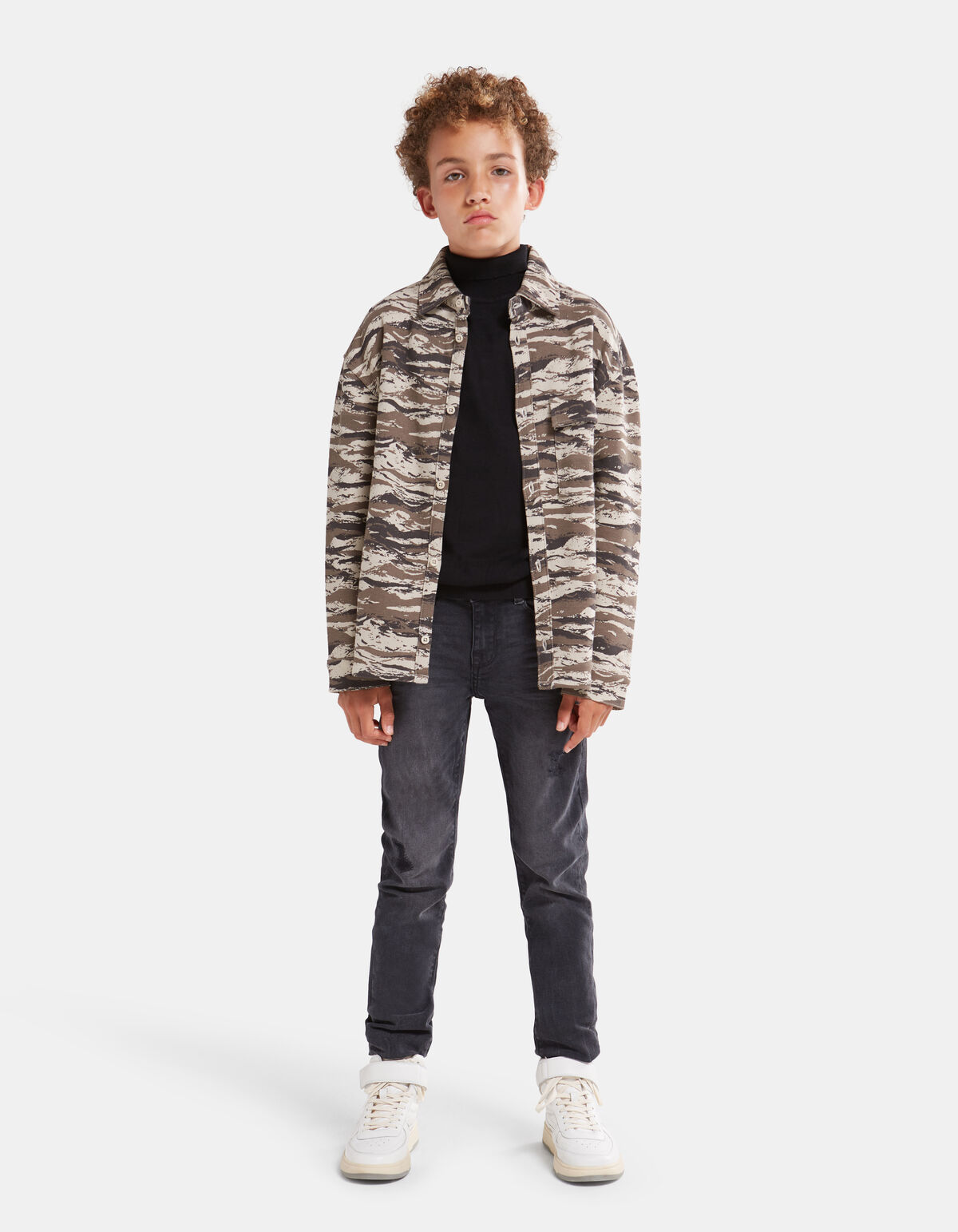 Camouflage Overshirt Lichtbruin SHOEBY BOYS