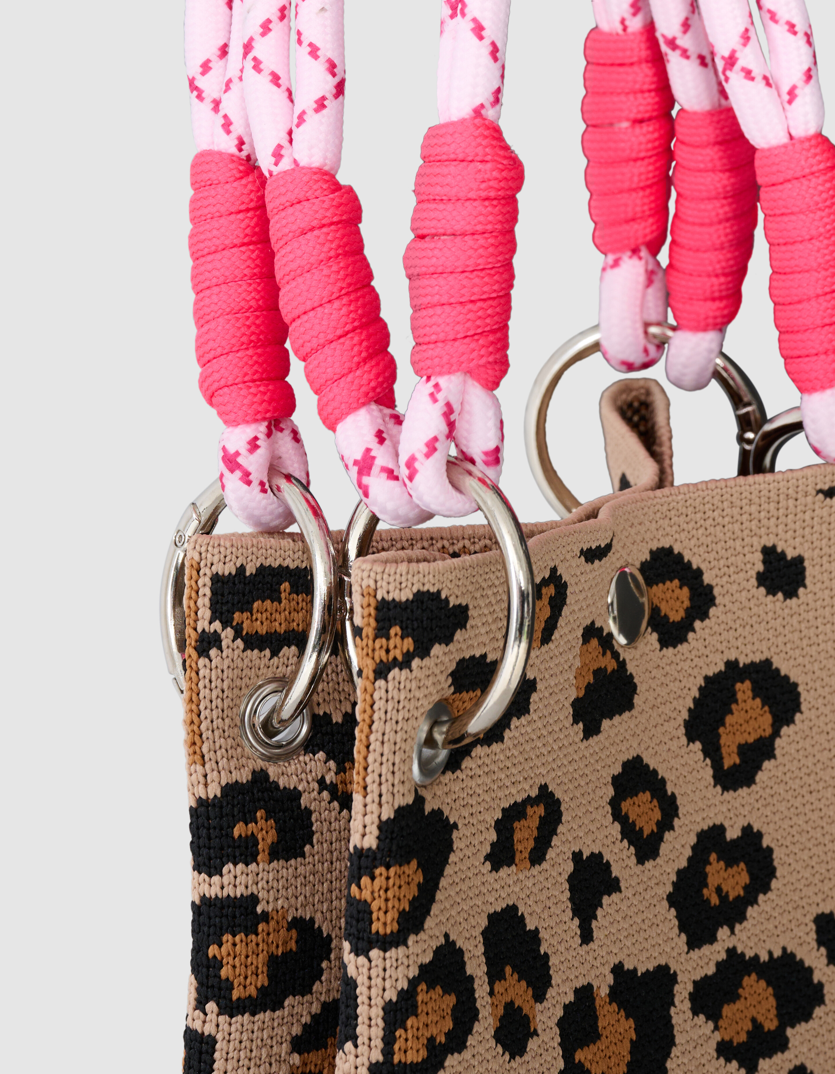 Gebreide Leopard Tas Lichtbruin SHOEBY GIRLS