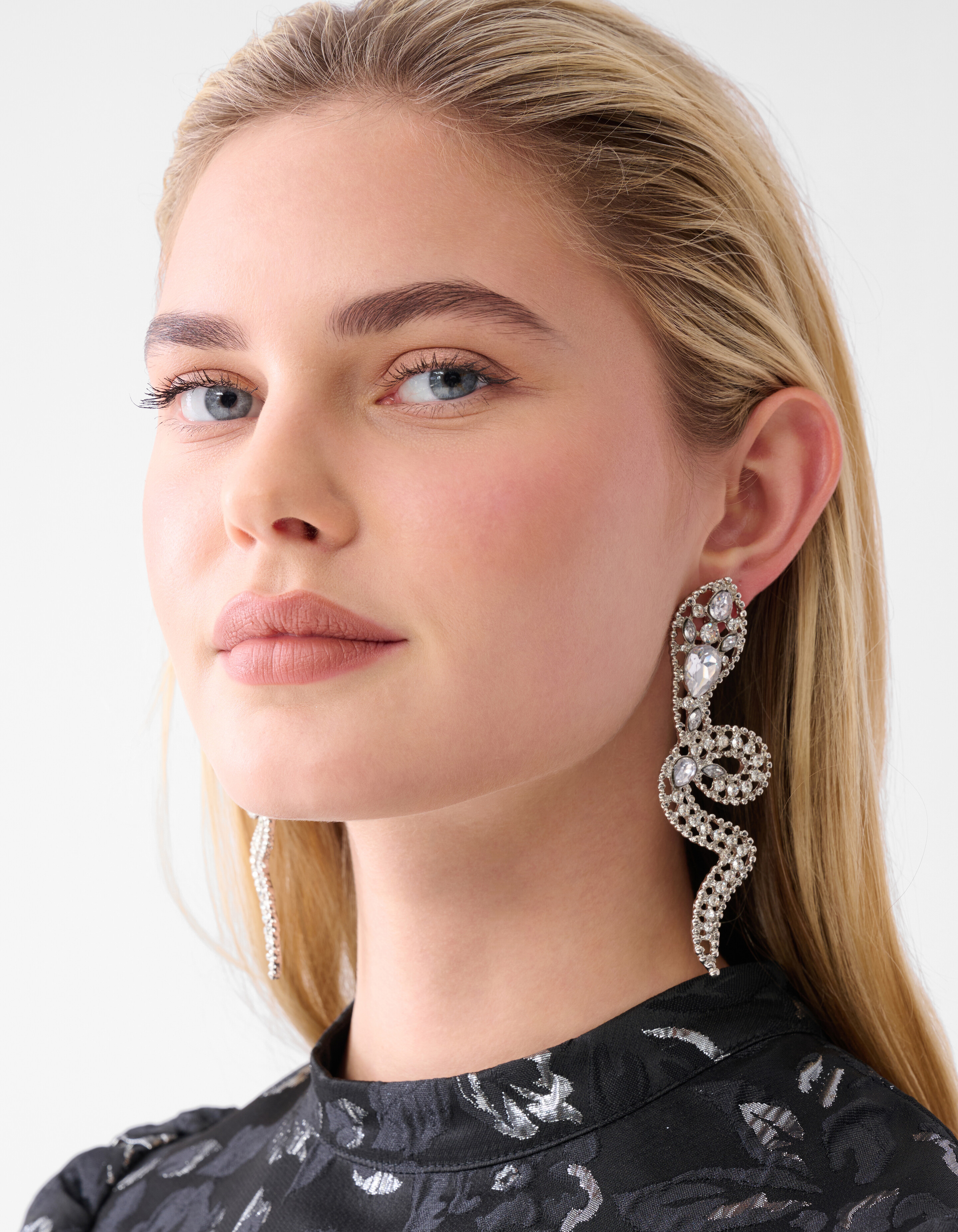 Snake Oorbellen Zilver SHOEBY ACCESSOIRES
