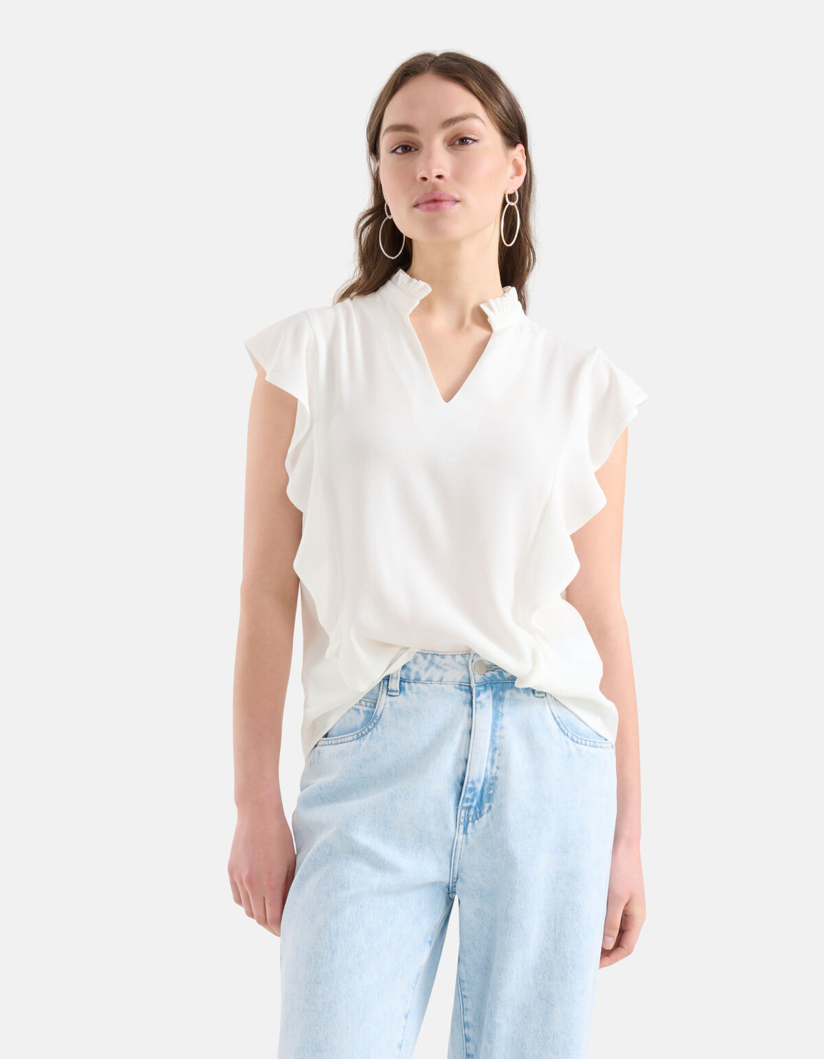 Ruffle Top Wit SHOEBY WOMEN
