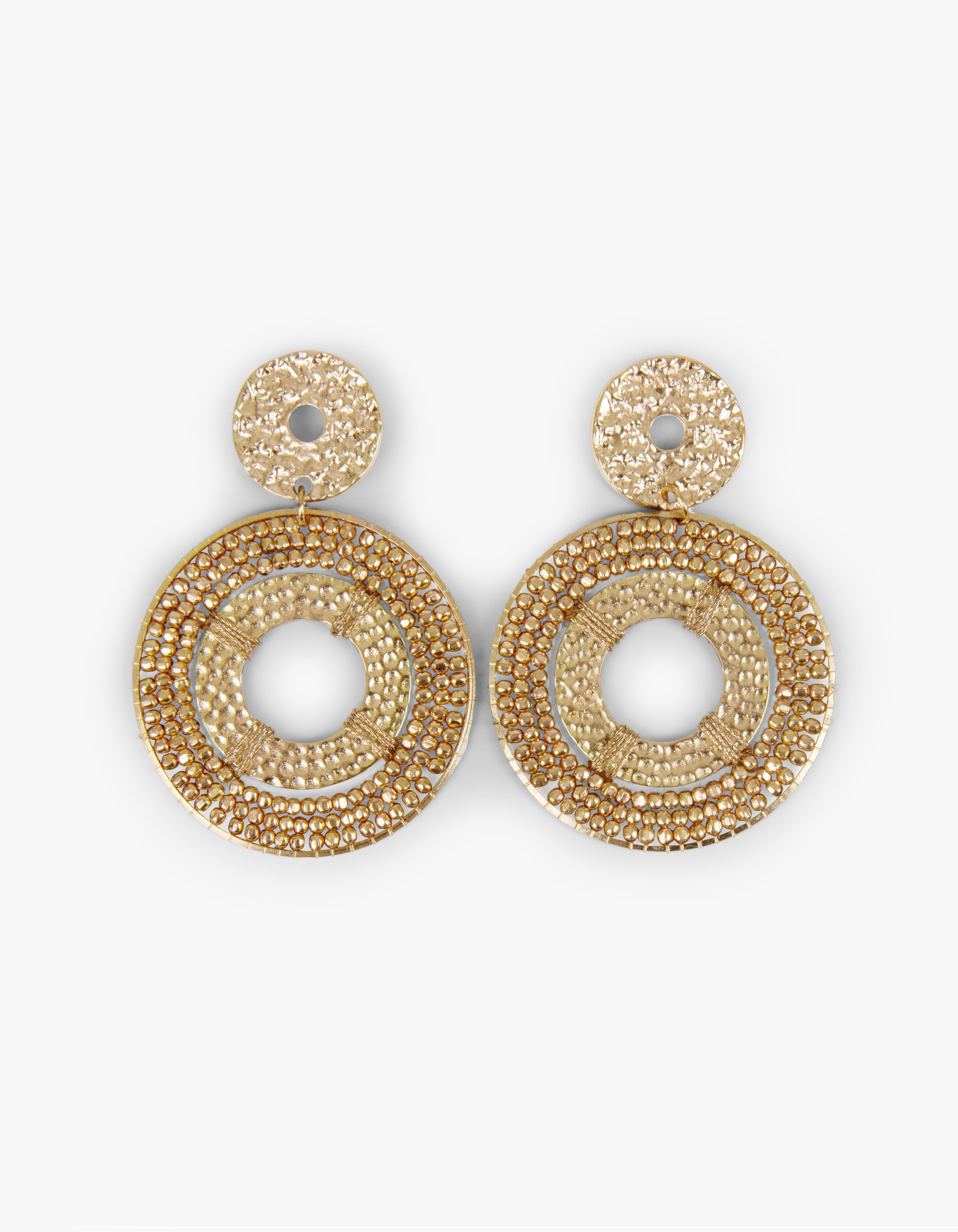 Round Golden Oorbellen ACCESSOIRES SHOEBY