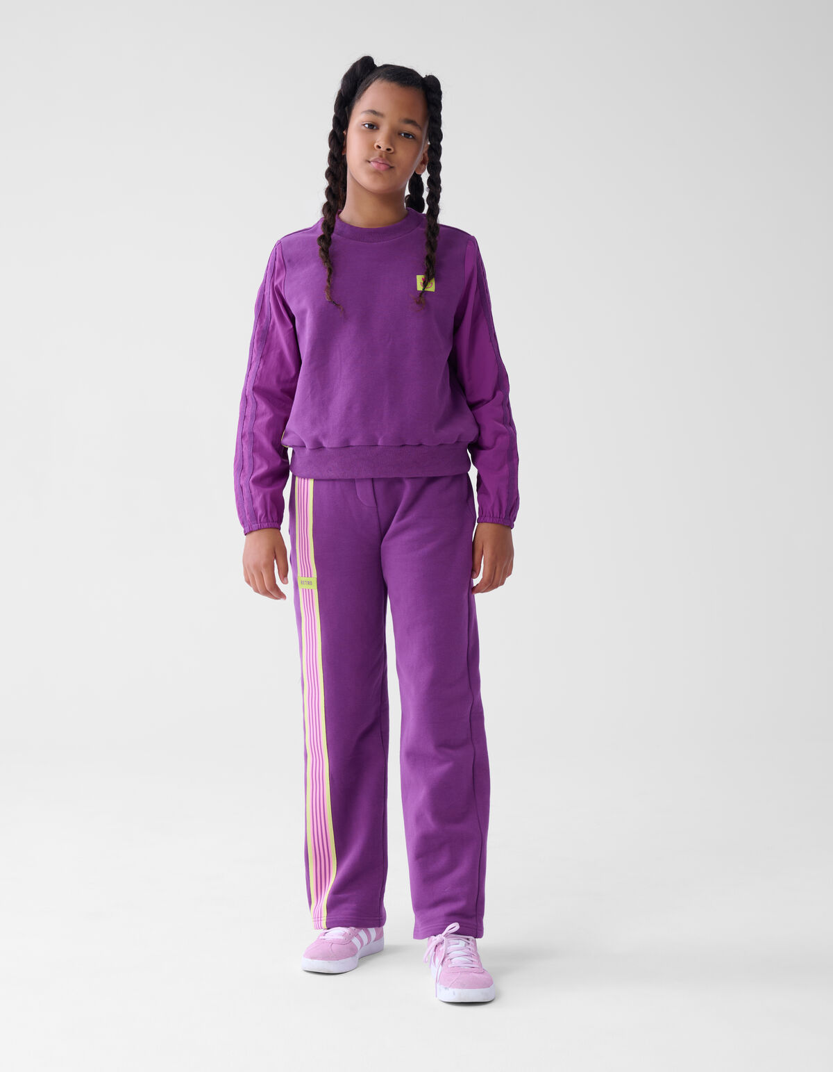 Sporty Stripe Broek Paars SHOEBY GIRLS
