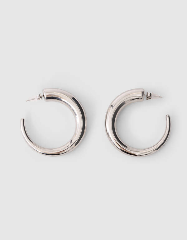 Big Hoop Oorbellen Zilver SHOEBY ACCESSOIRES