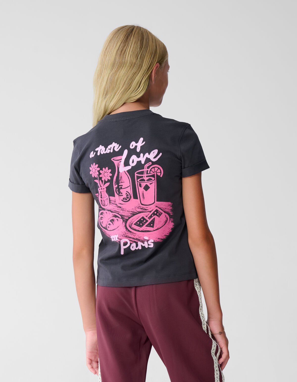 Taste Of Love Artwork T-shirt Donkergrijs SHOEBY GIRLS
