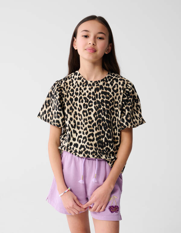 Leopard Puff Top Bruin SHOEBY GIRLS