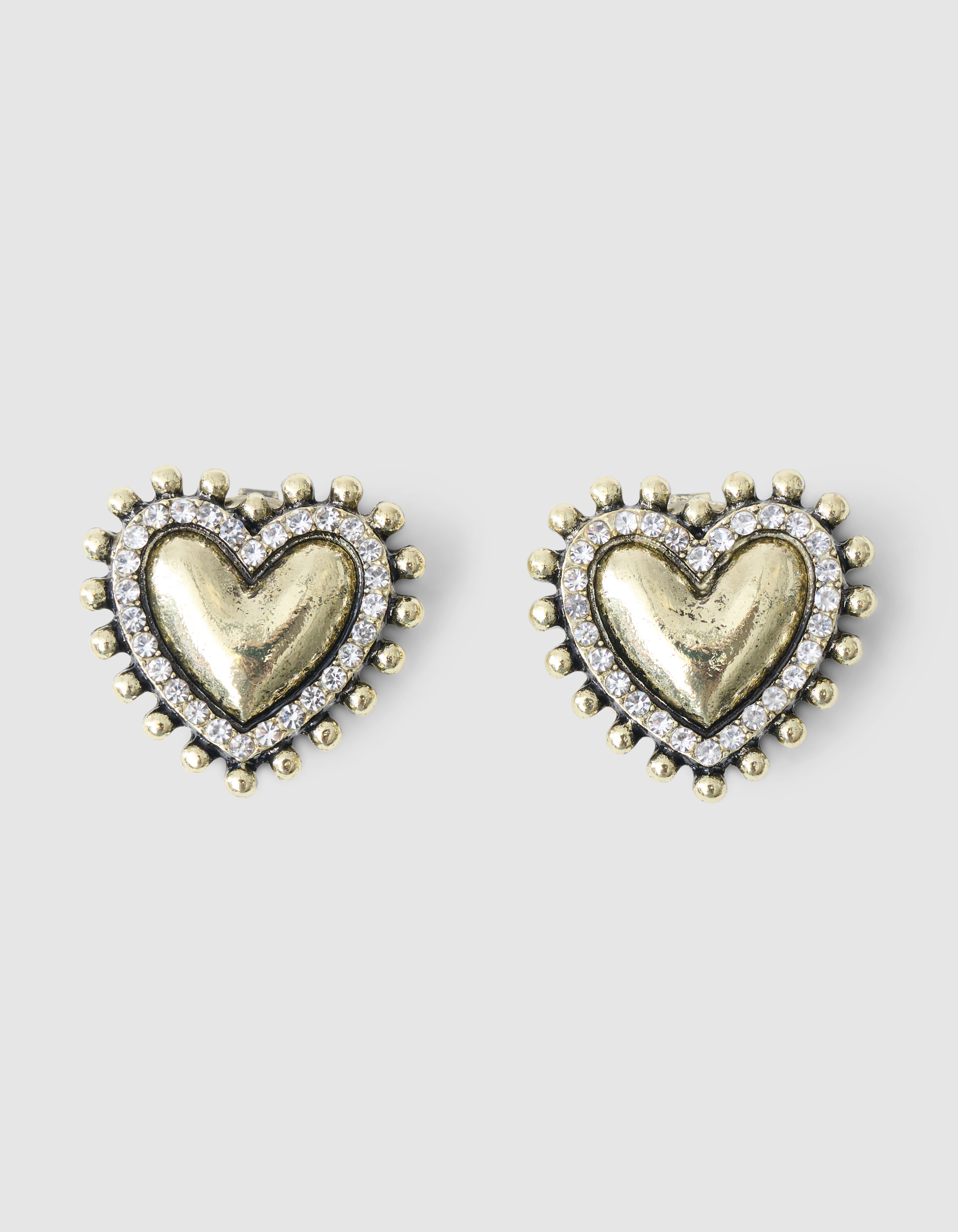 Heart Button Clip Goud SHOEBY ACCESSOIRES