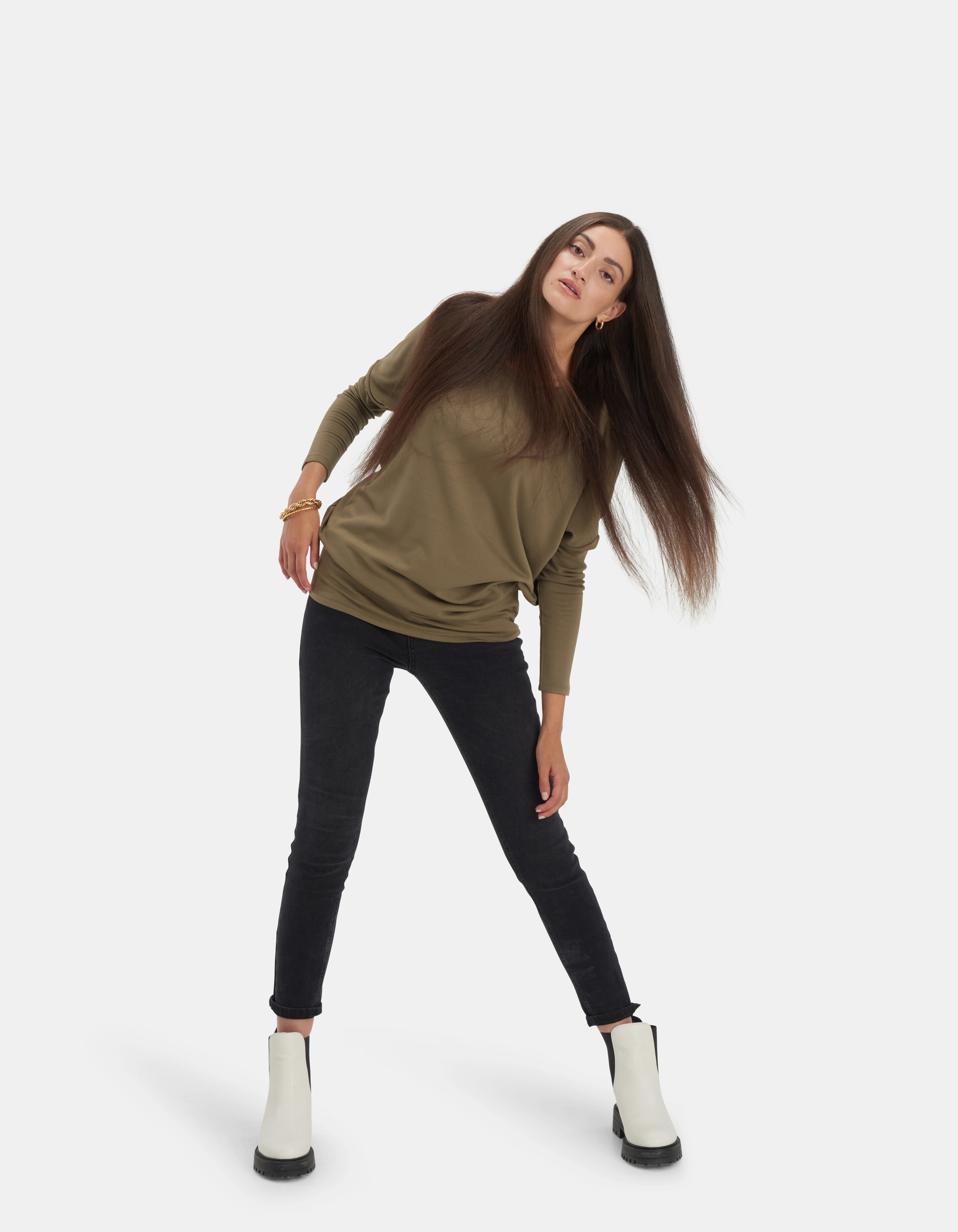 Basis Oversized Top Groen EKSEPT