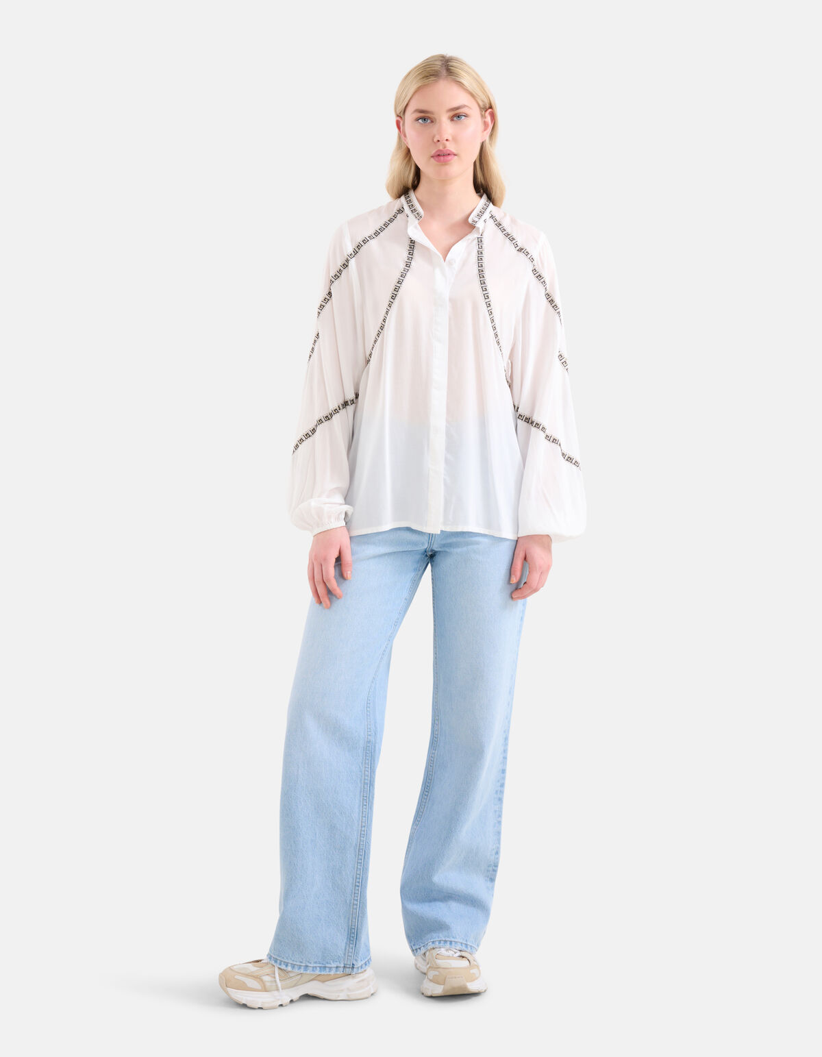 Tape Blouse Gebroken Wit SHOEBY WOMEN