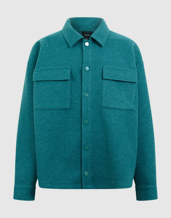 Felt Overhemd Donkergroen SHOEBY BOYS