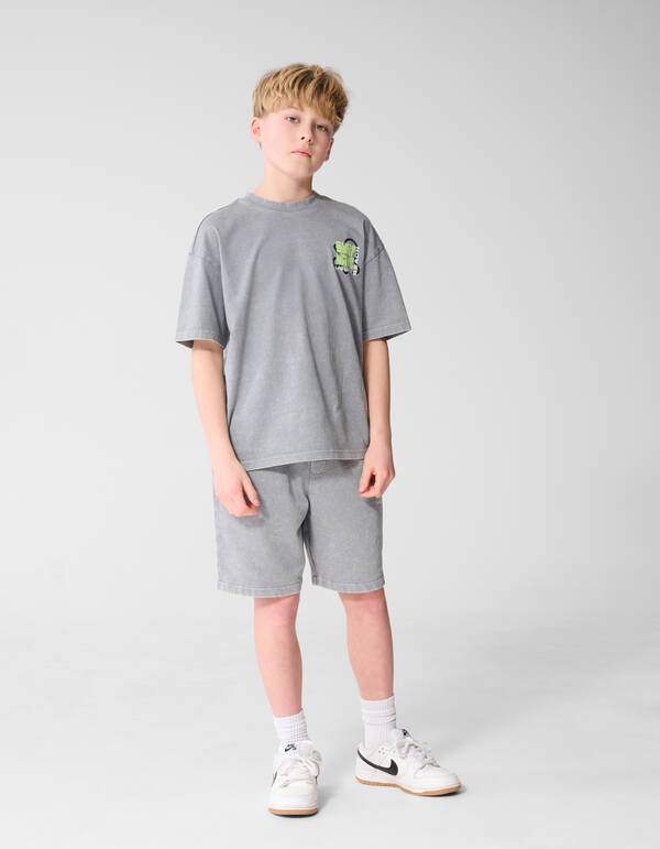 Surf Wave Artwork T-shirt Grijs SHOEBY BOYS