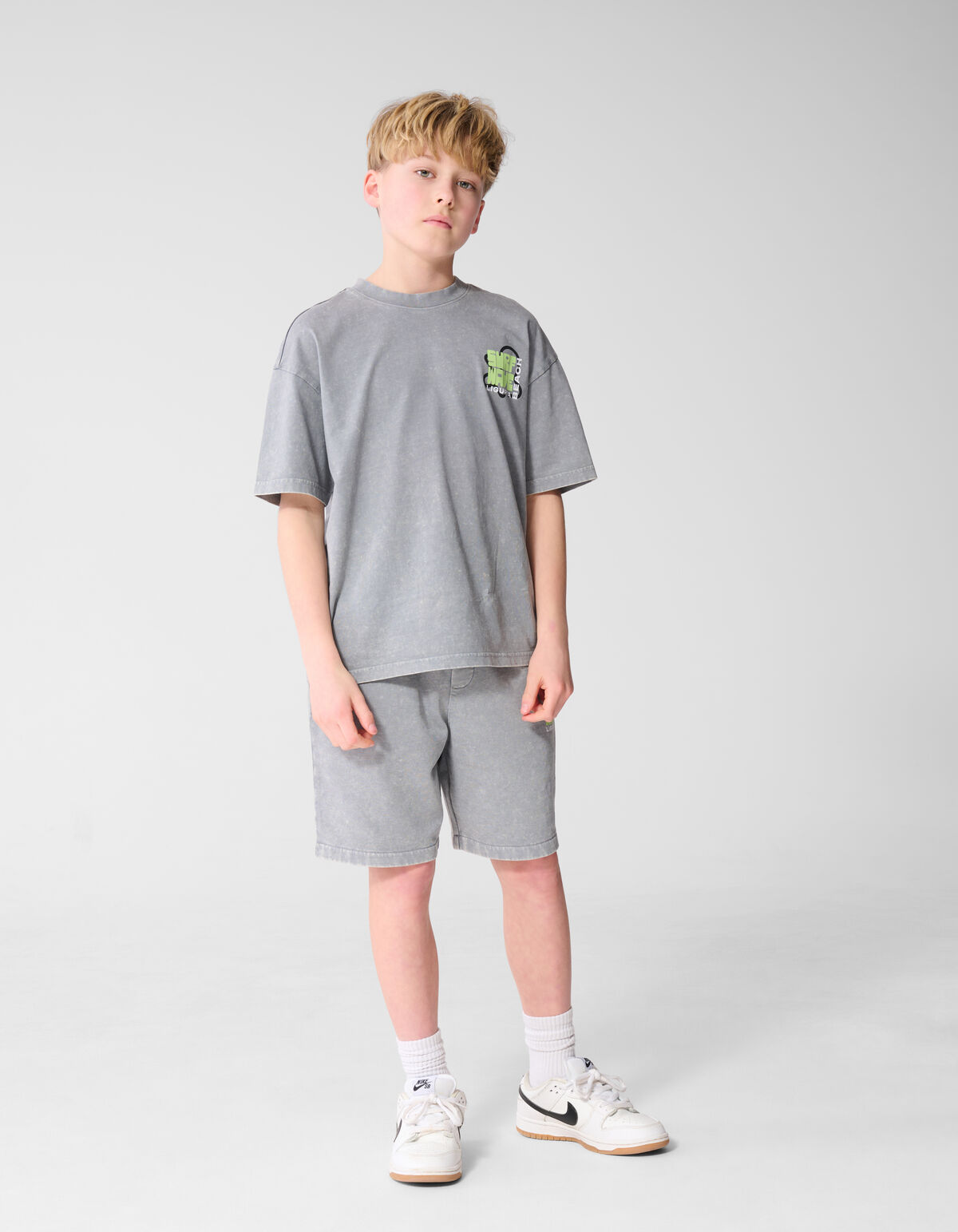 Surf Wave Artwork T-shirt Grijs SHOEBY BOYS