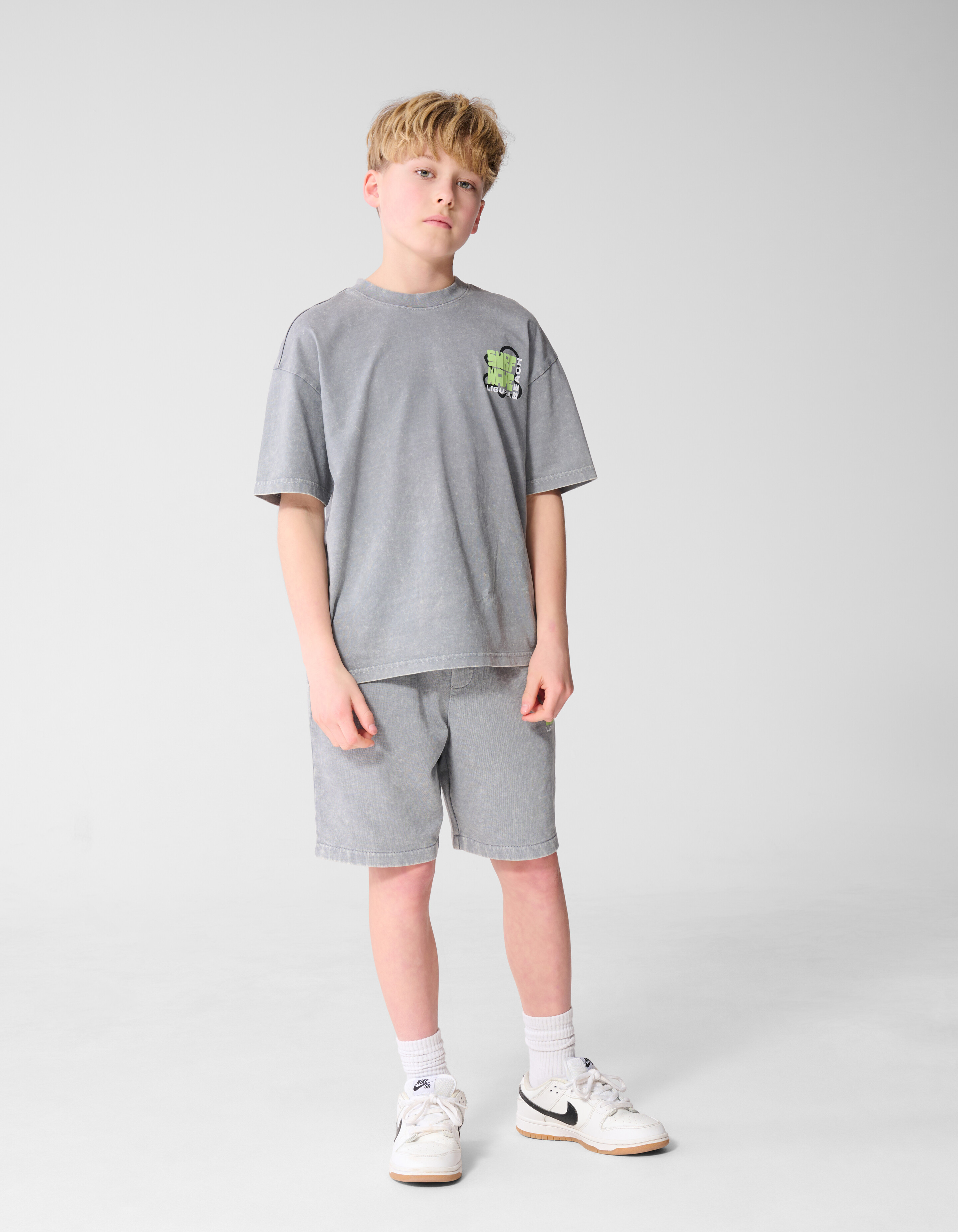 Surf Wave Artwork T-shirt Grijs SHOEBY BOYS