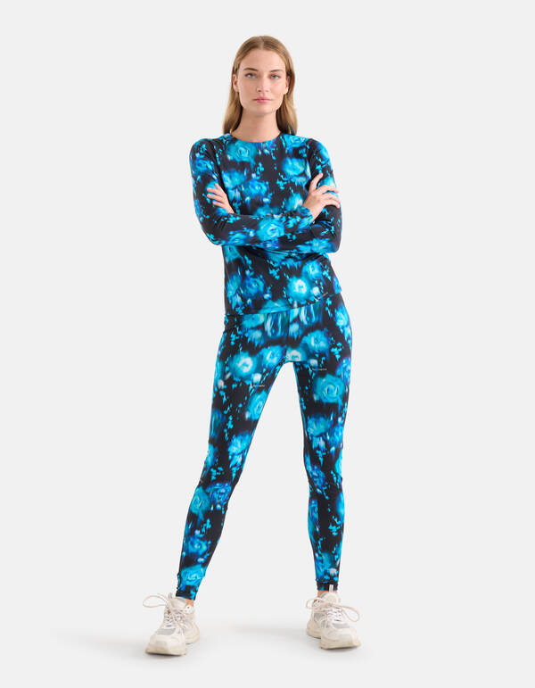 Printed Travel Legging Blauw SHOEBY WOMEN