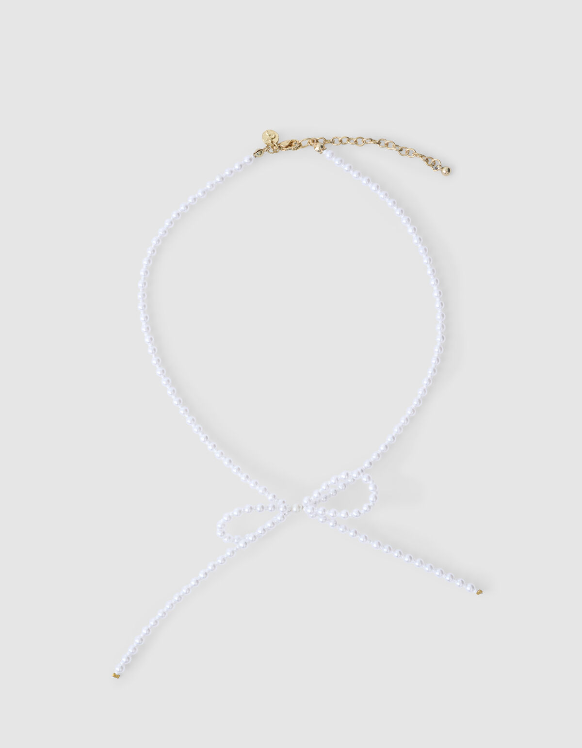 Beaded Strik Ketting Wit SHOEBY ACCESSOIRES
