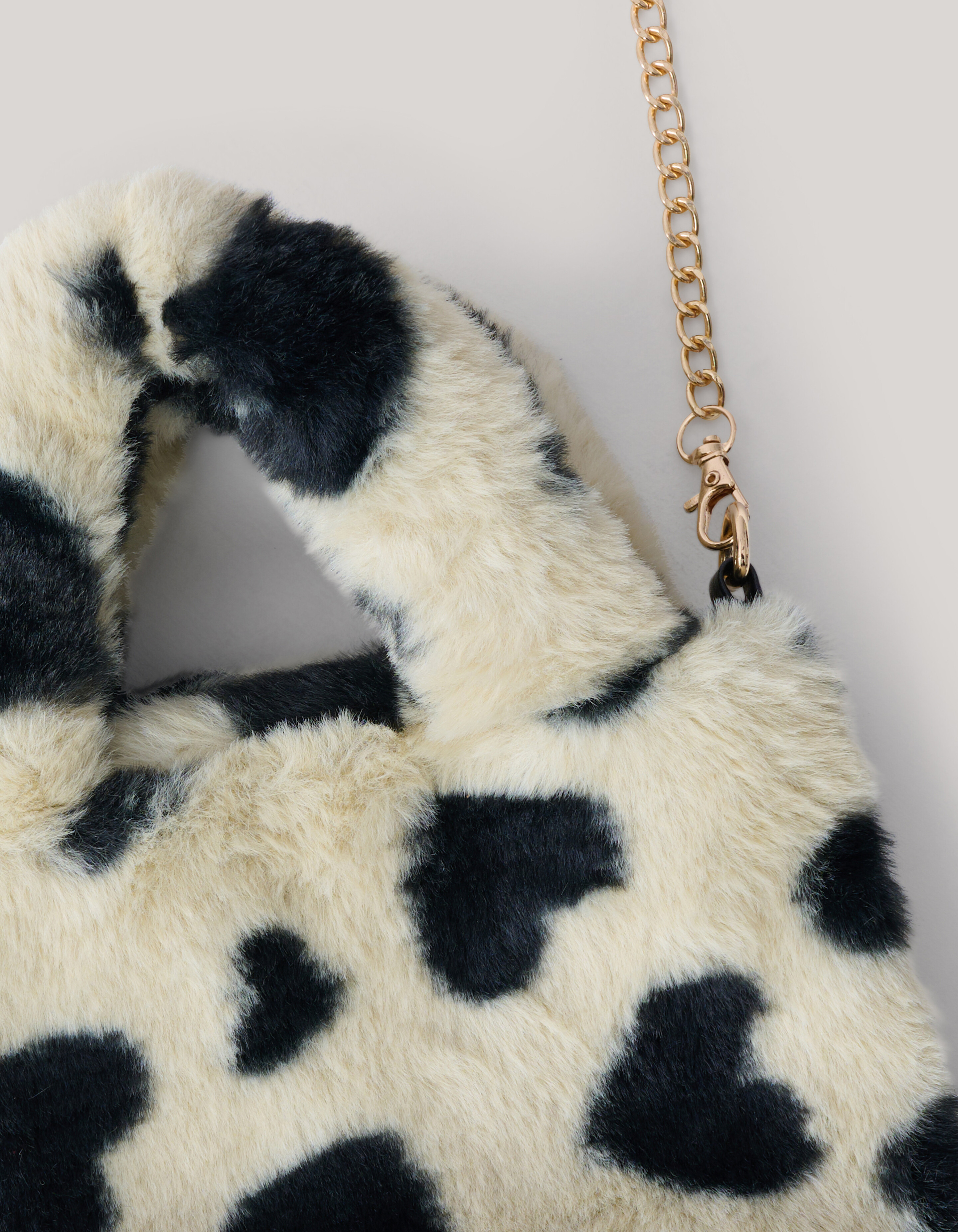 Furry Hartjes Tas Gebroken Wit SHOEBY ACCESSOIRES