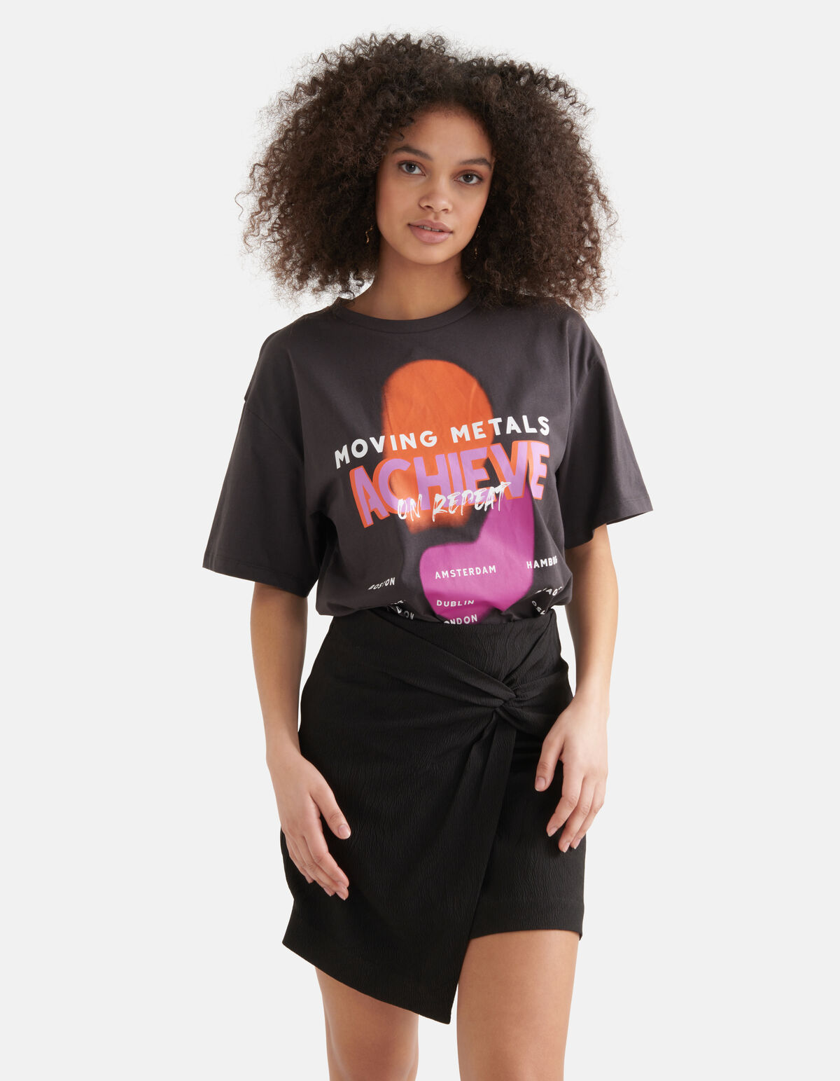 Artwork T-shirt Donkergrijs SHOEBY GIRLS
