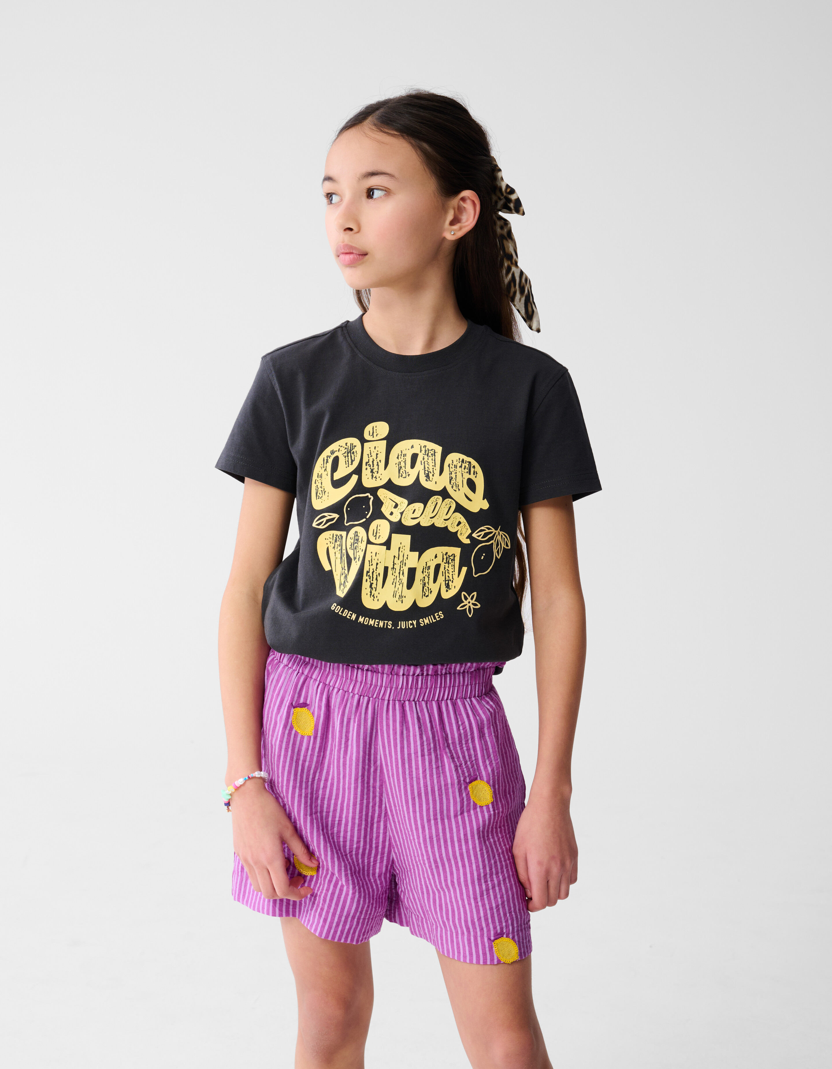 Artwork T-shirt Donkergrijs SHOEBY GIRLS