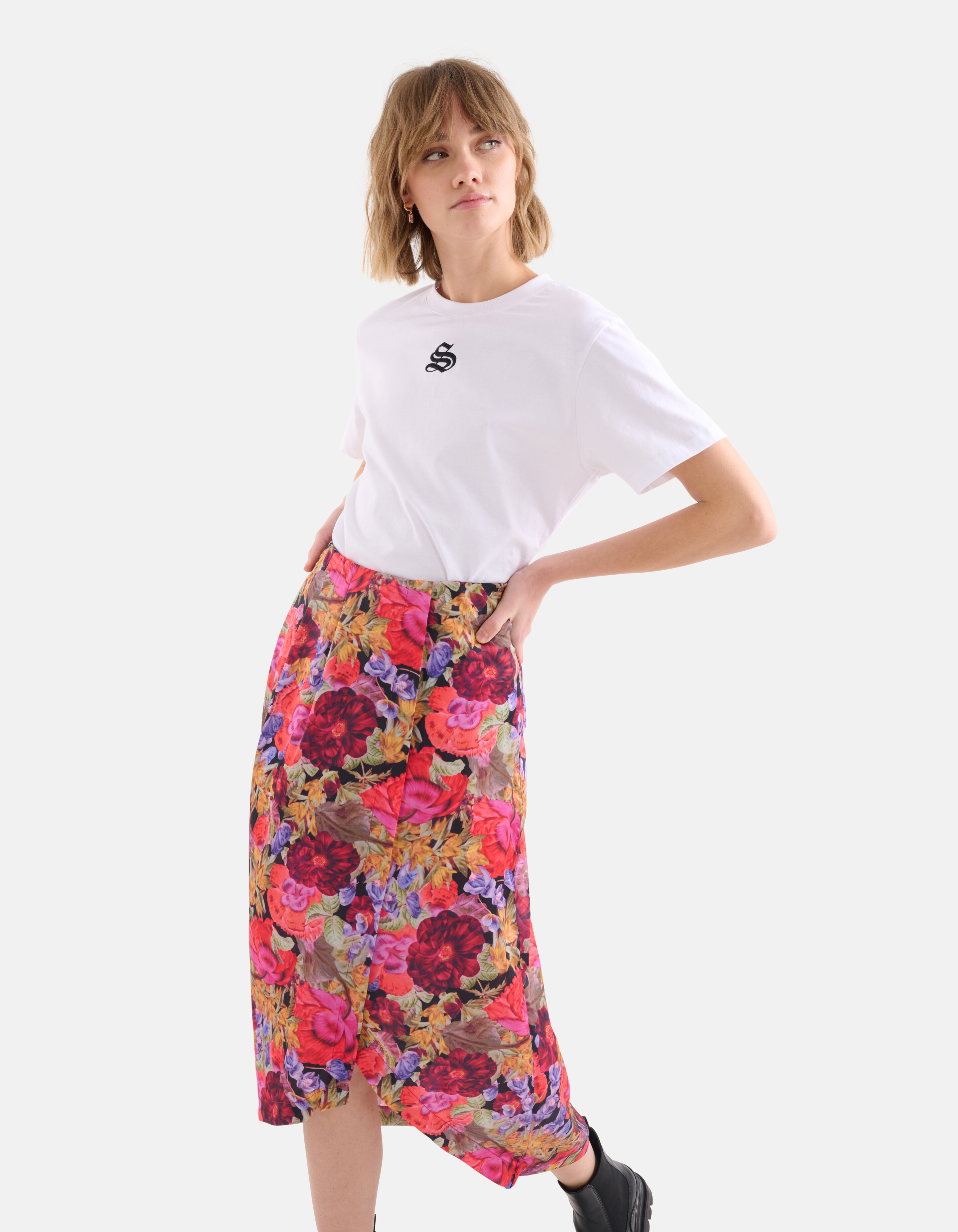 Vintage Bloemenprint Rok SHOEBY WOMEN