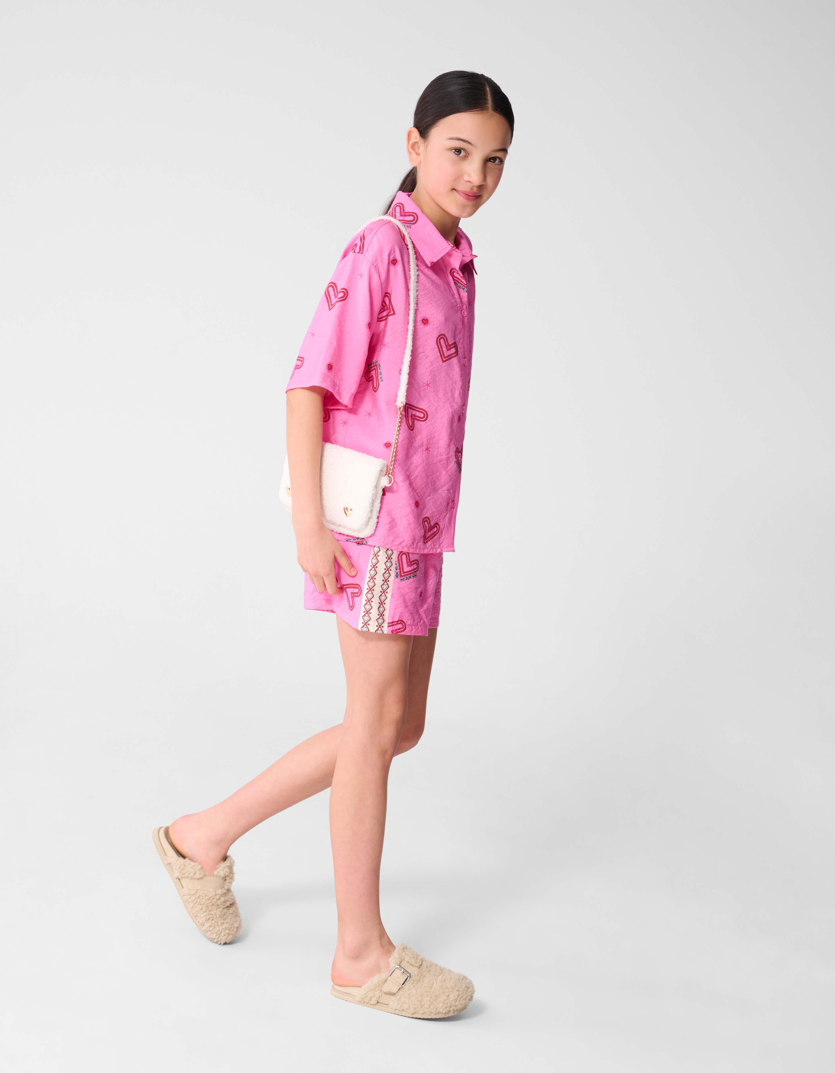 Heart Structuur Short Roze SHOEBY GIRLS