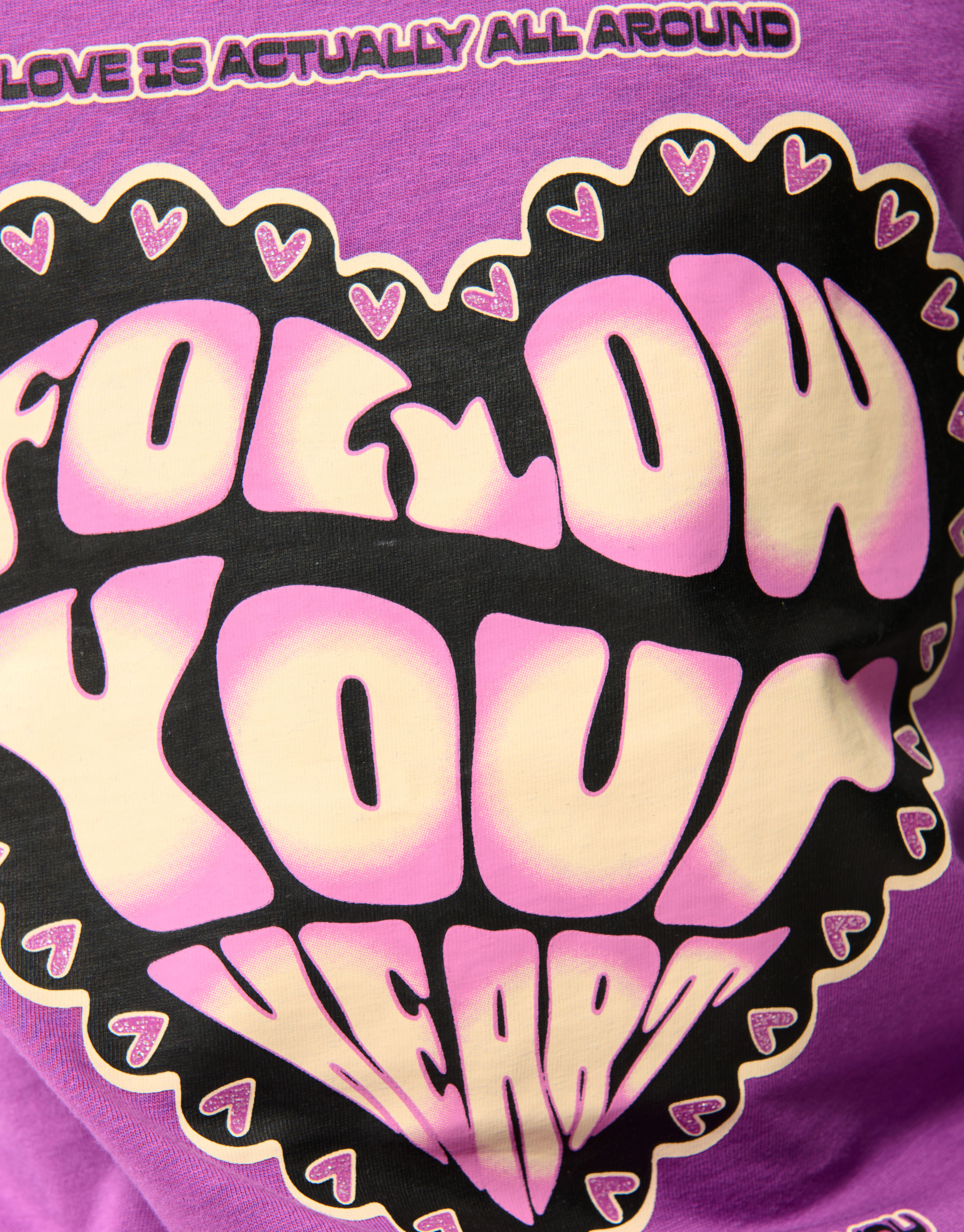 Heart Artwork T-shirt Paars SHOEBY GIRLS