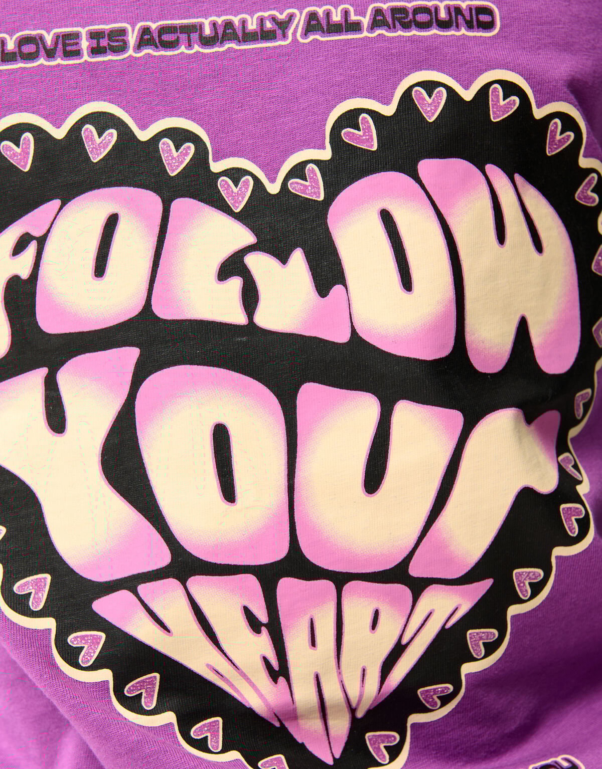 Heart Artwork T-shirt Paars SHOEBY GIRLS