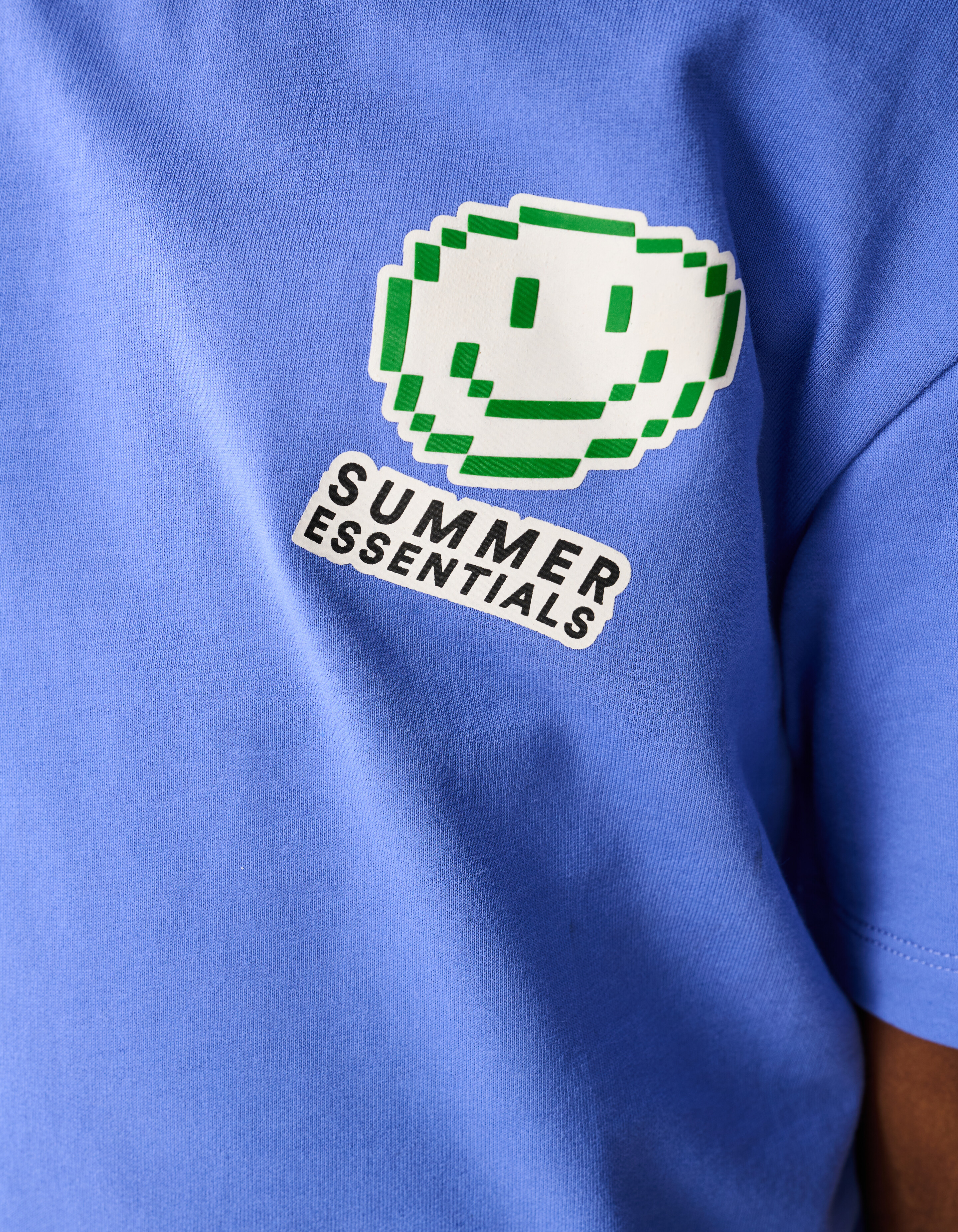 Smiley Artwork T-shirt Blauw SHOEBY BOYS