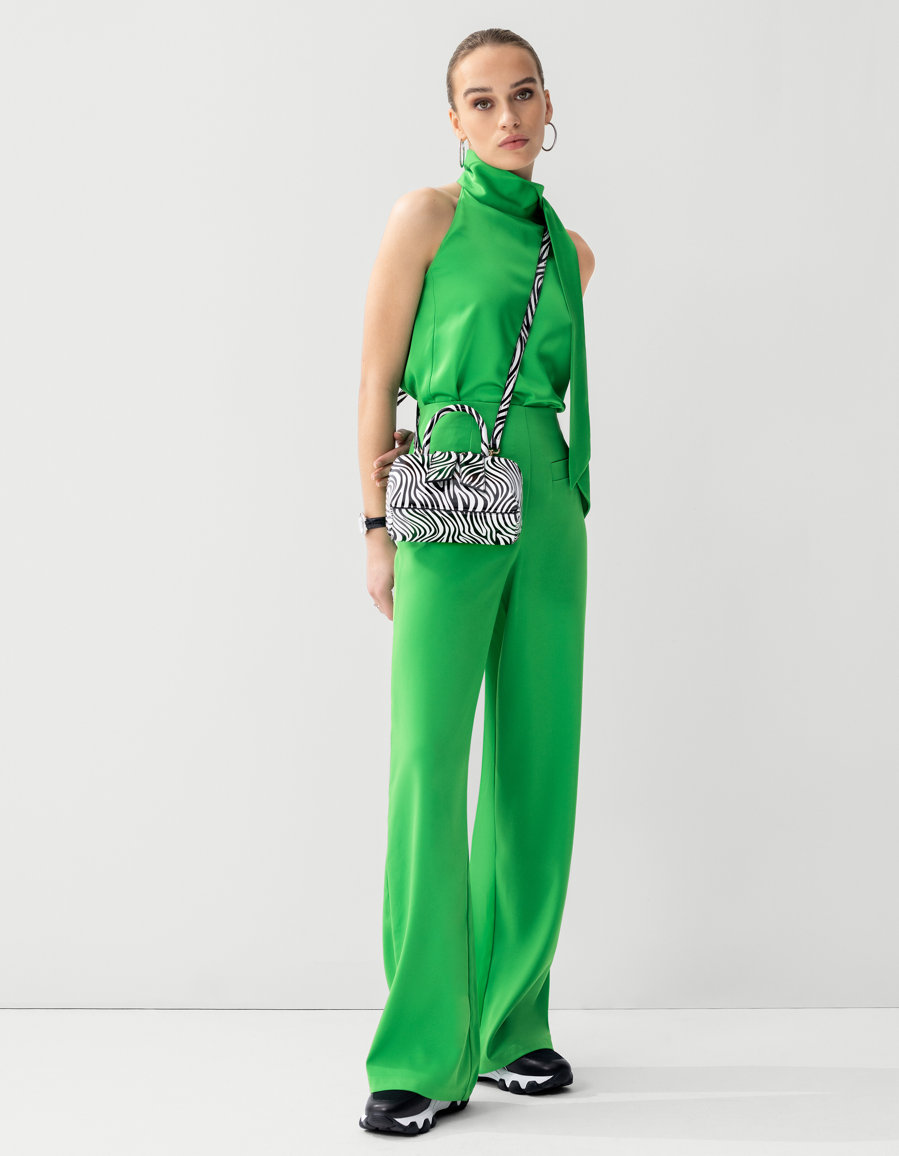 Wide Leg Pantalon Groen By Mieke SHOEBY WOMEN