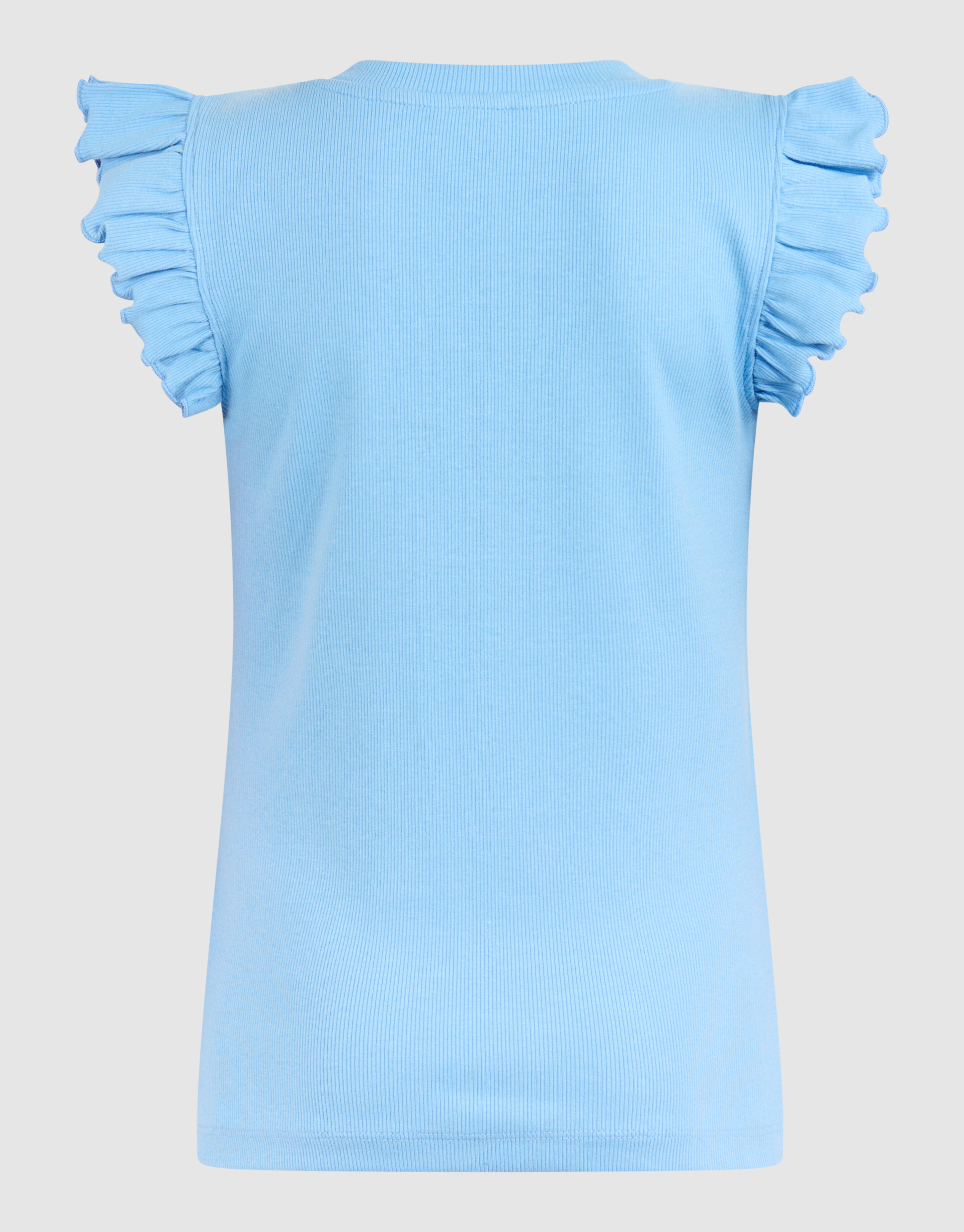 Ruffle Rib Top Blauw SHOEBY GIRLS