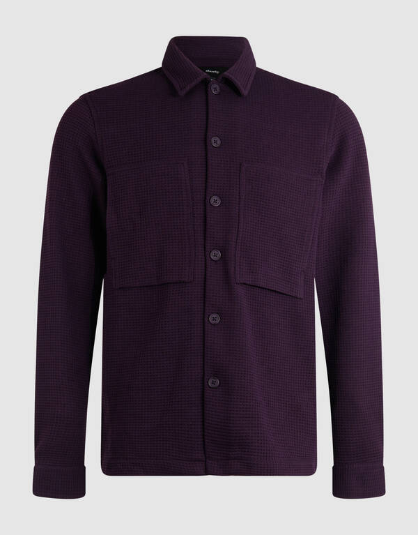Waffle Overshirt Donkerrood SHOEBY MEN
