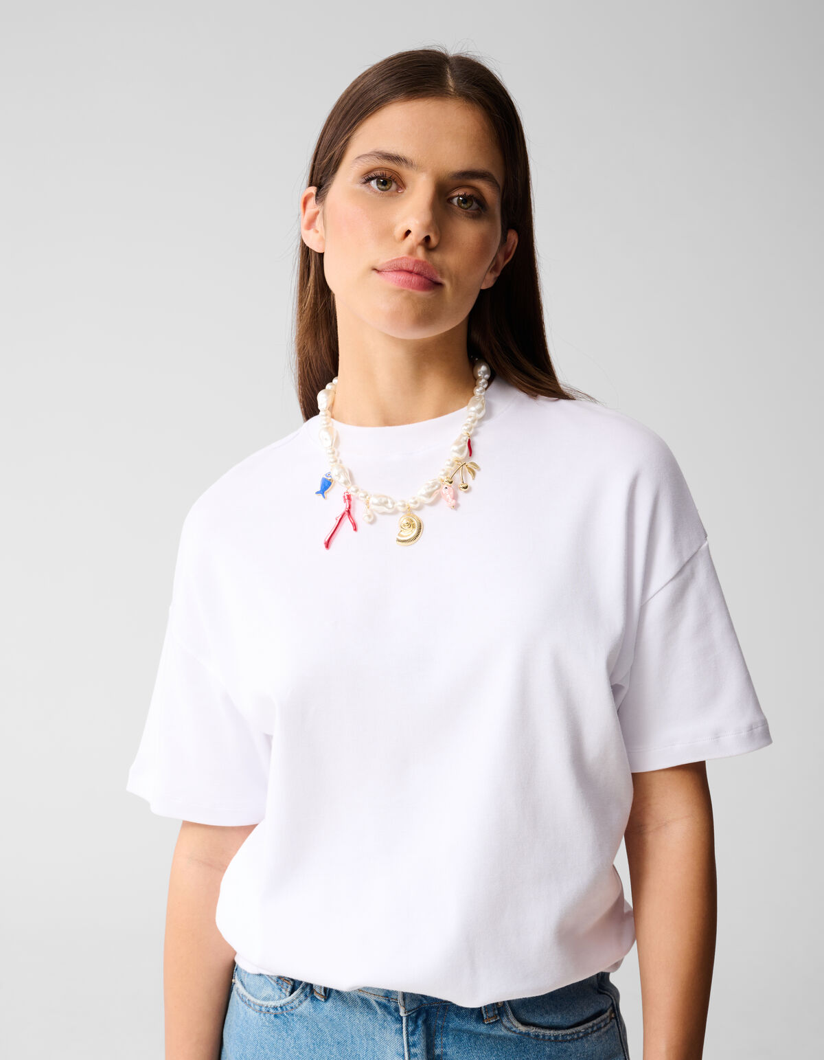 Parel Bedel Ketting Gebroken Wit SHOEBY ACCESSOIRES