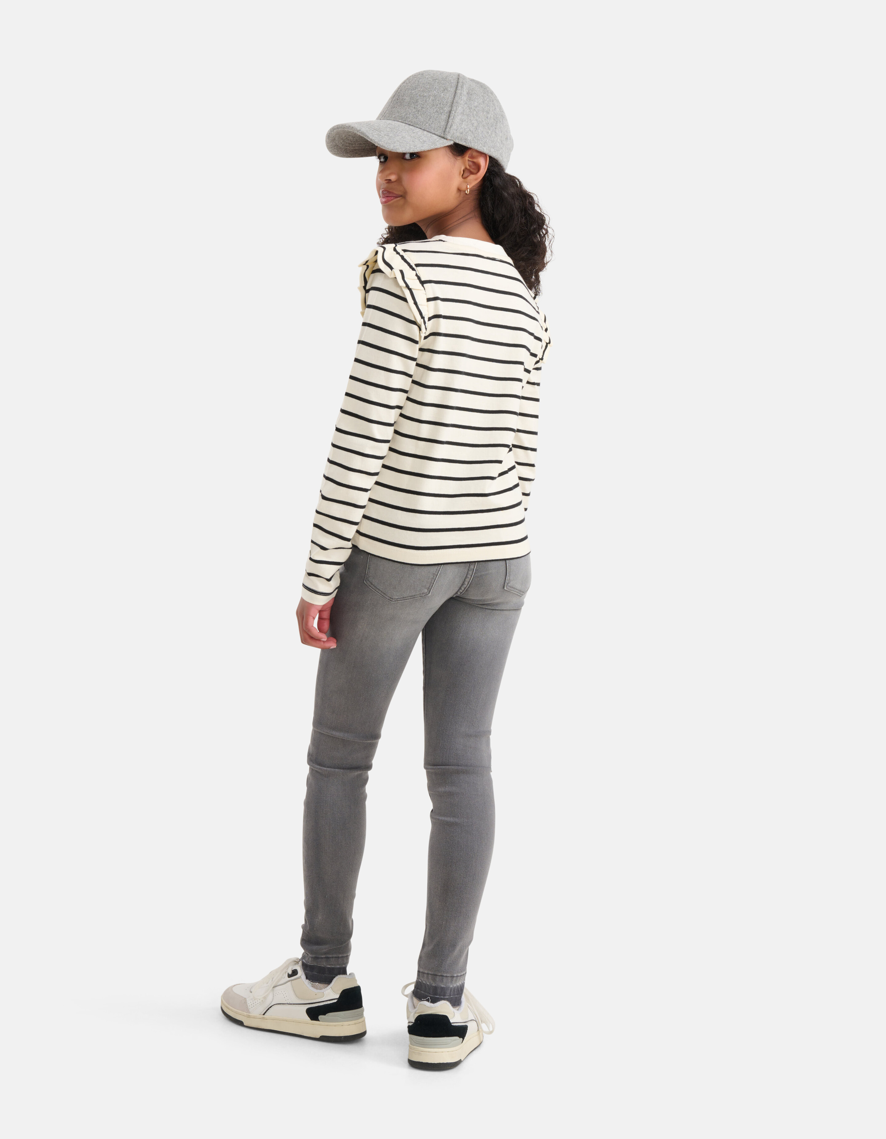 Gestreepte Longsleeve Gebroken Wit SHOEBY GIRLS