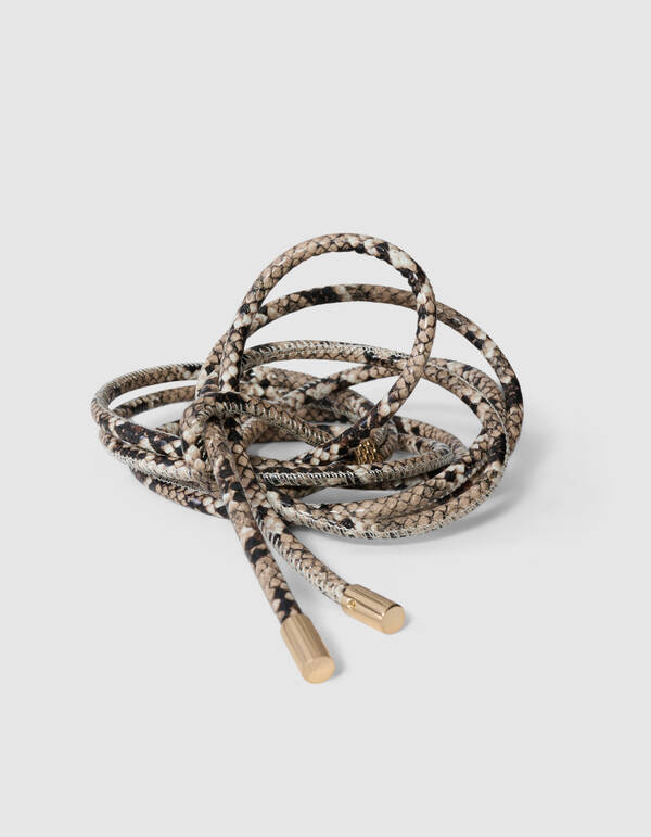 Snake Strap Riem Lichtbruin SHOEBY ACCESSOIRES