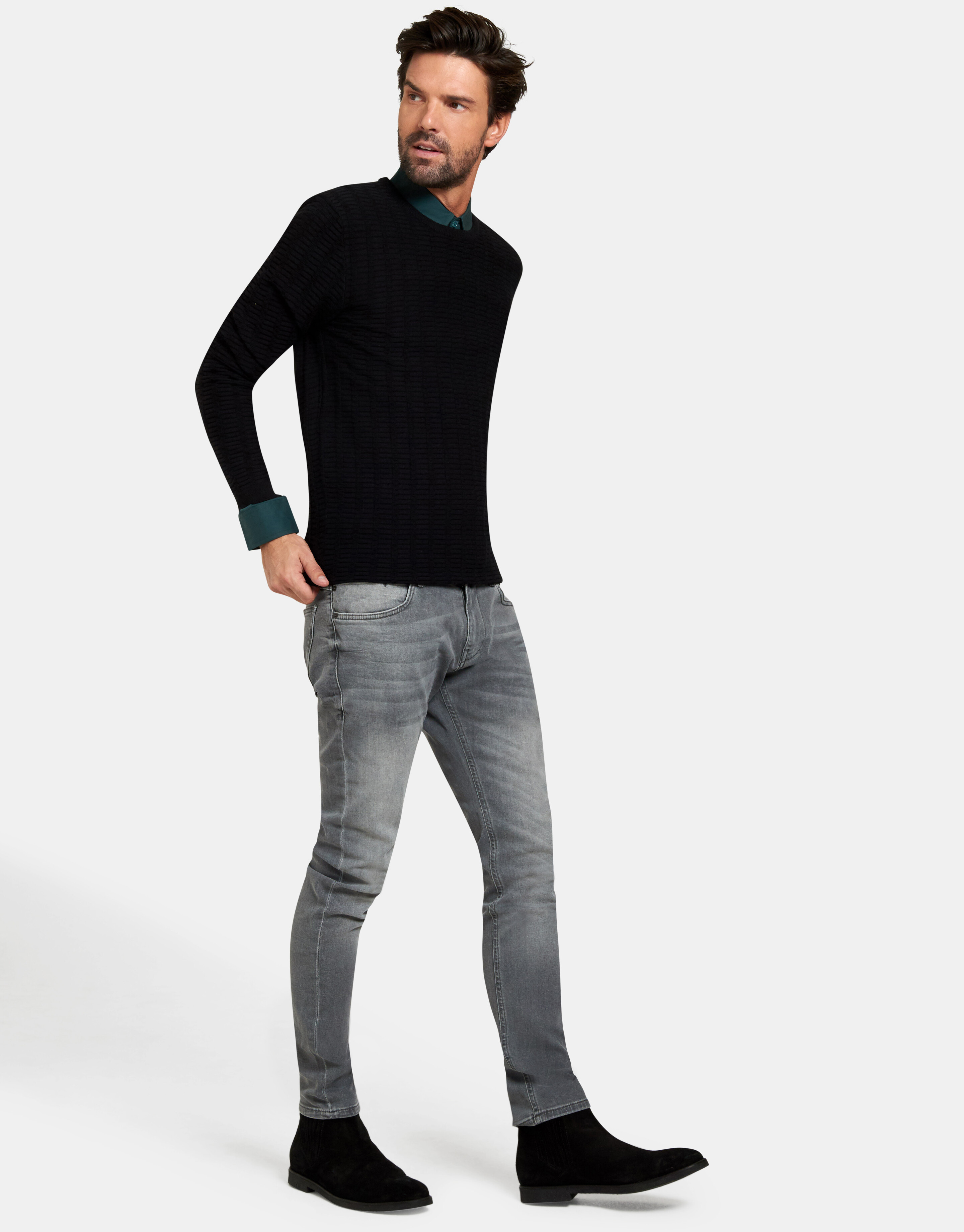 Leroy Skinny Grey Jeans L32 Refill