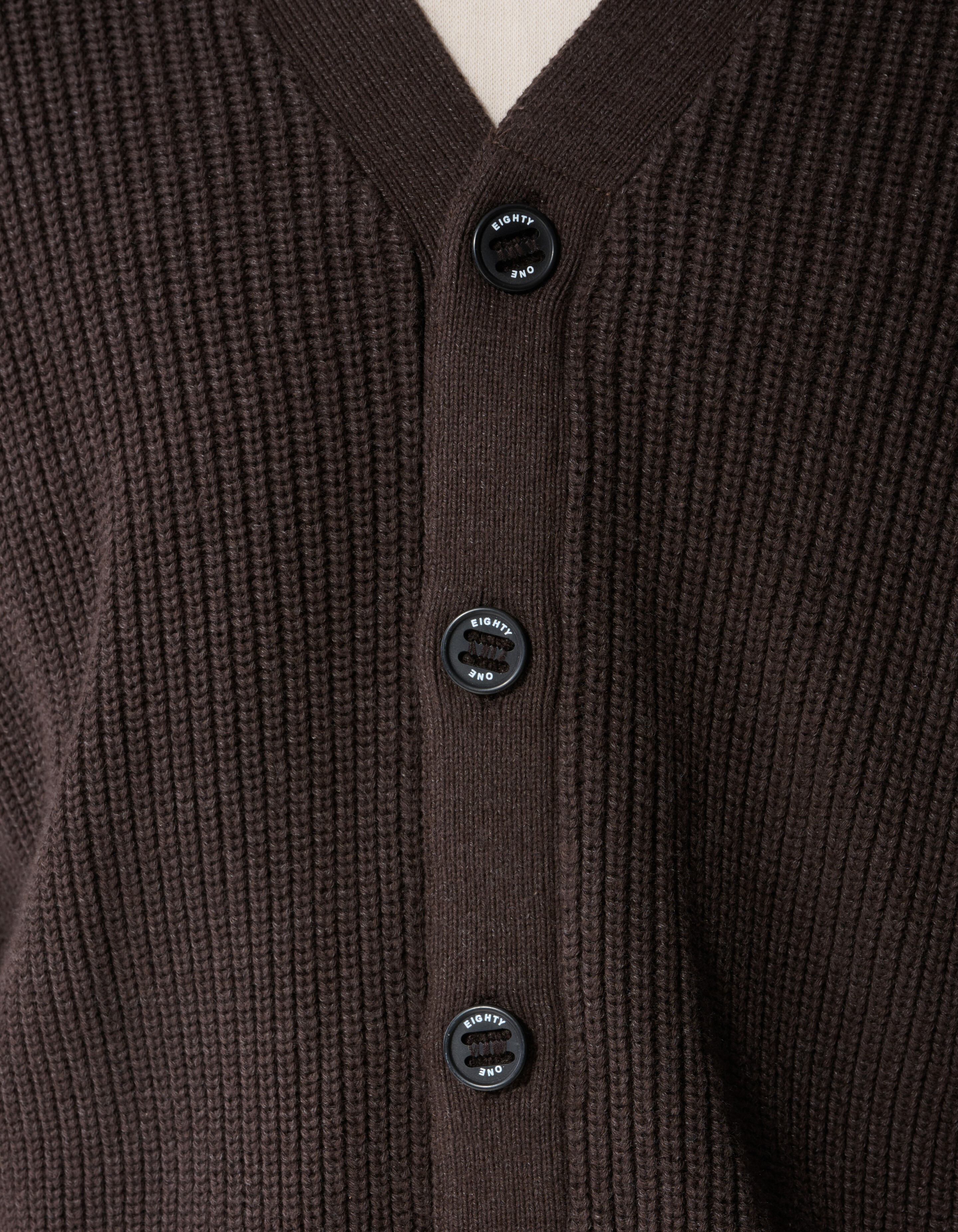 Heavy Gebreid Vest Donkerbruin SHOEBY MEN