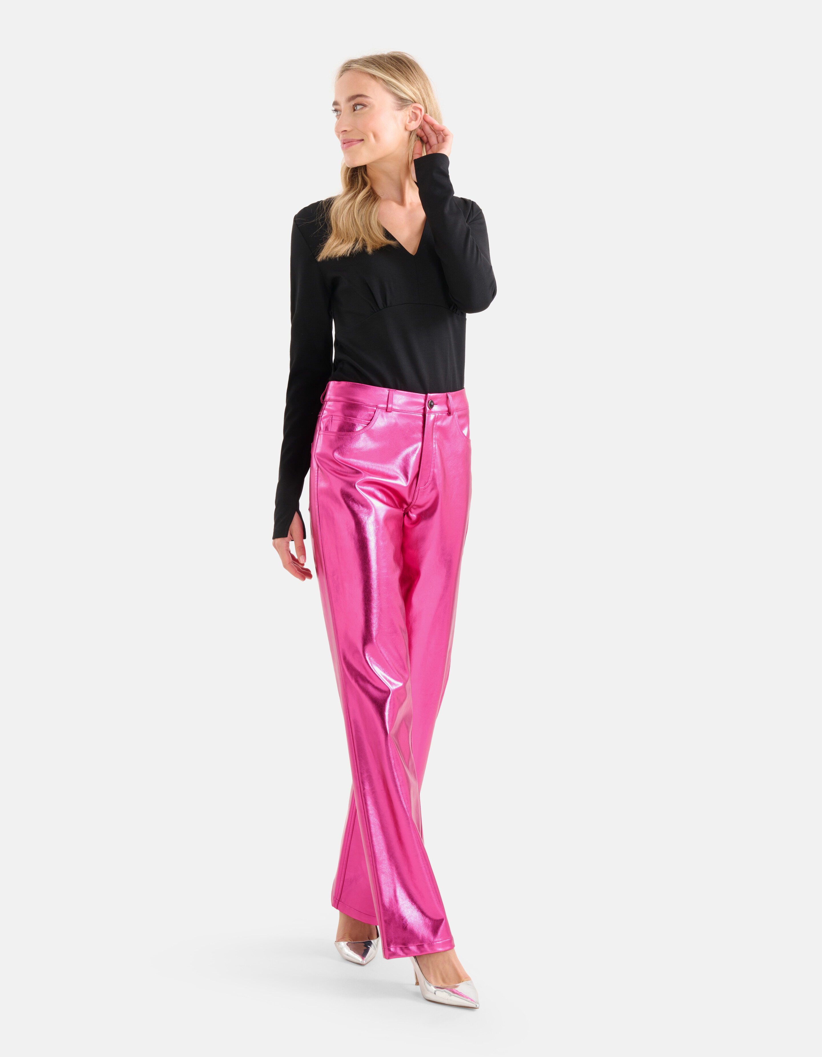 Metallic Coated Broek Roze SHOEBY WOMEN