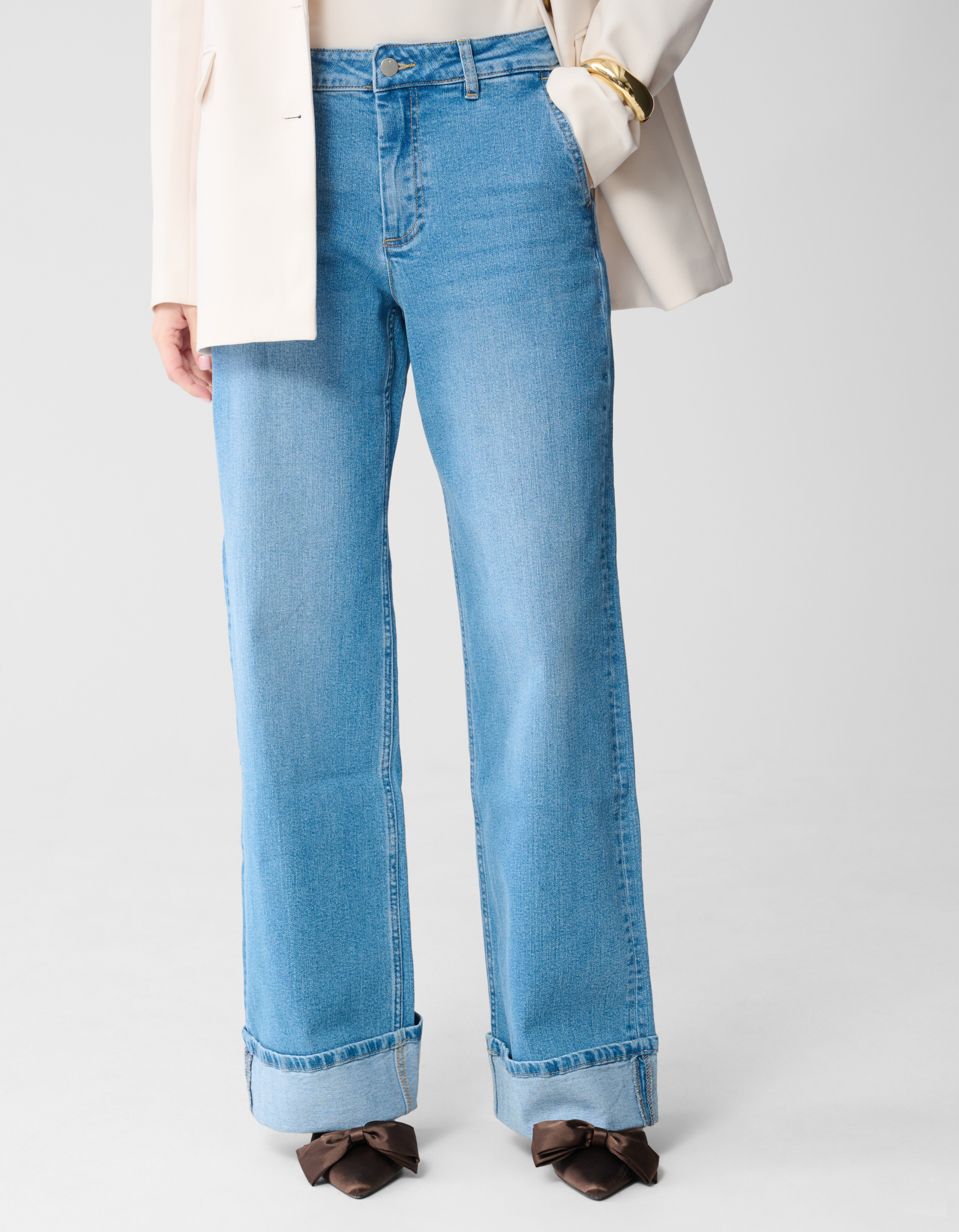 Classic Wide Leg Fit Jeans Lichtblauw SHOEBY WOMEN